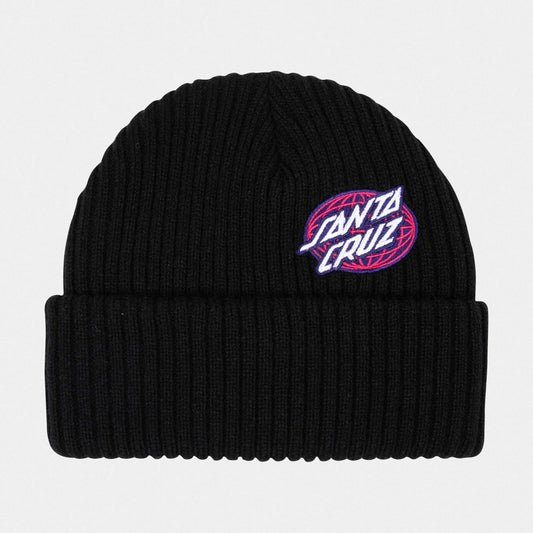 Santa Cruz Global Oval Dot Beanie Black