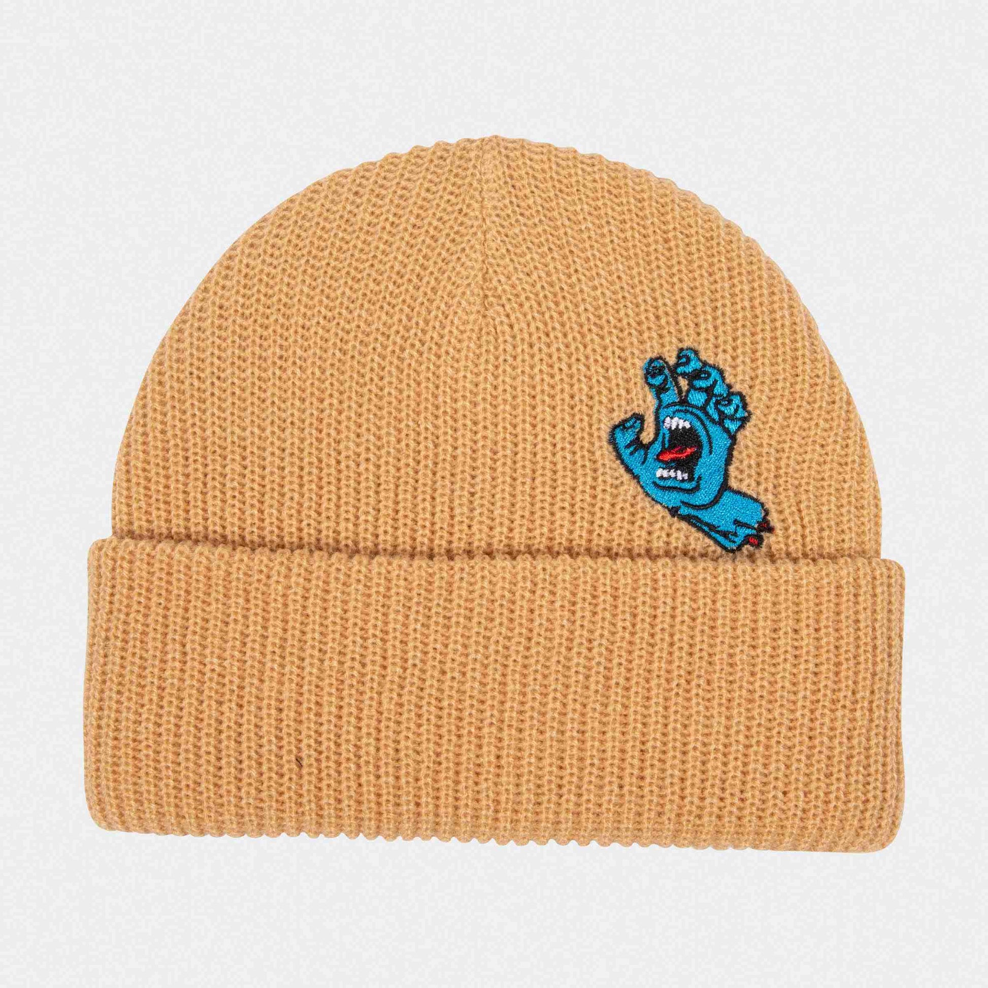 Santa Cruz Screaming Mini Hand Beanie Wheat