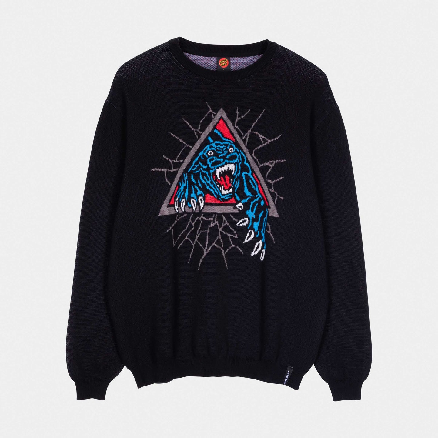 Santa Cruz Natas SC Panther Knit Crew Black