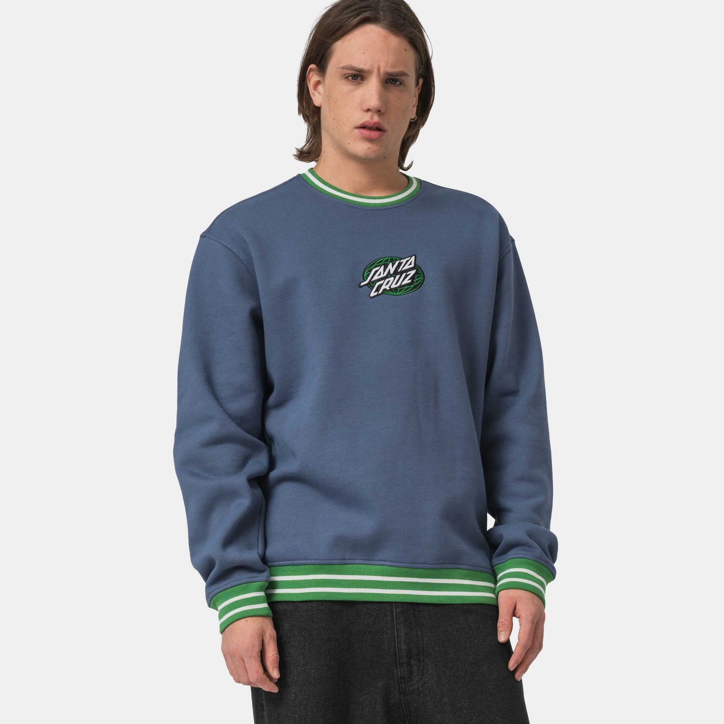 Santa Cruz Global Oval Dot Crew Heritage Blue