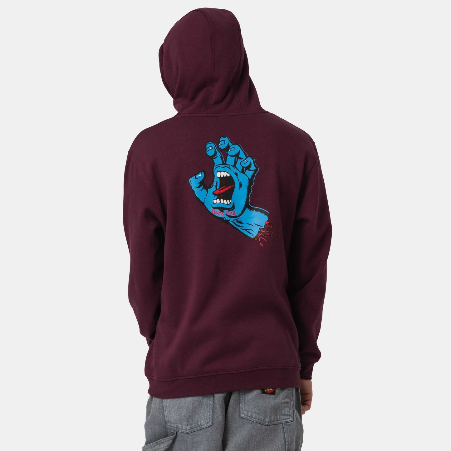 Santa Cruz Screaming Hand Santa Cruz Hoodie Dark Cherry