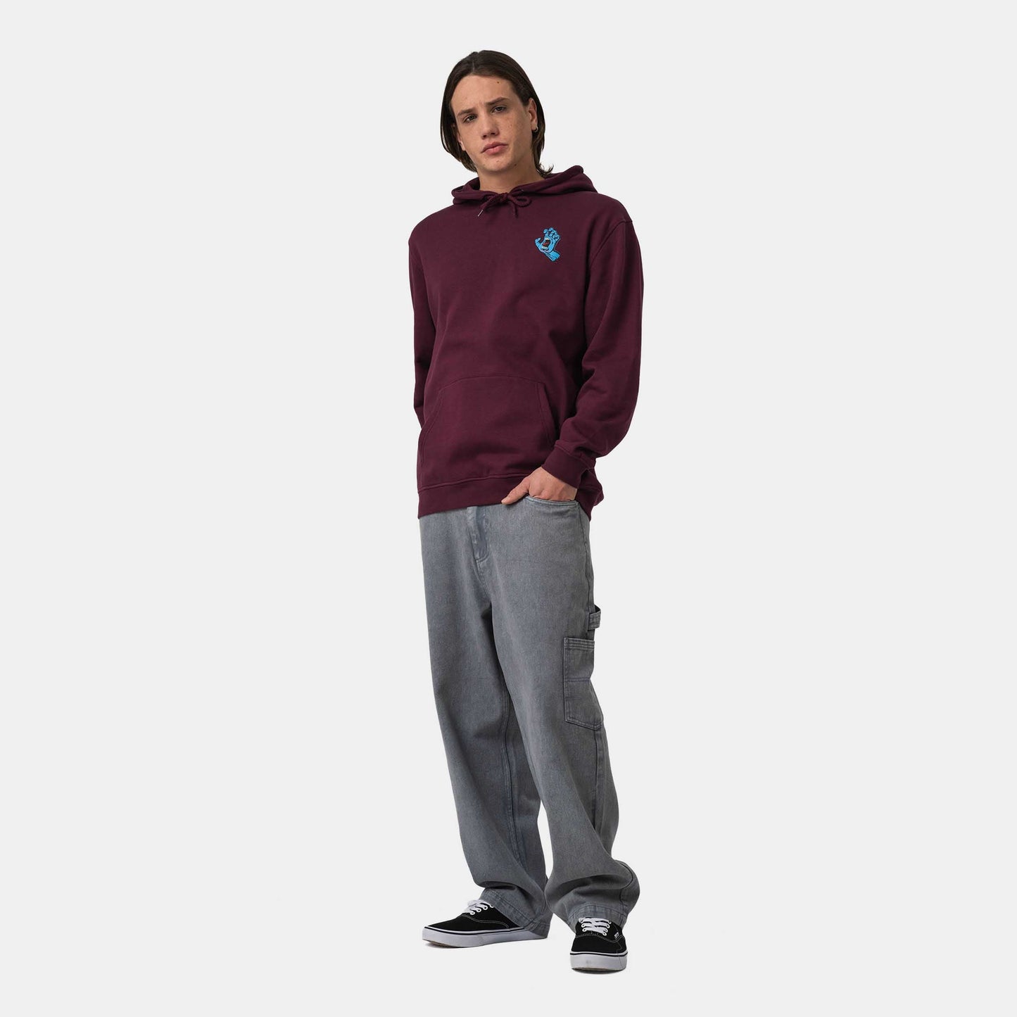 Santa Cruz Screaming Hand Santa Cruz Hoodie Dark Cherry