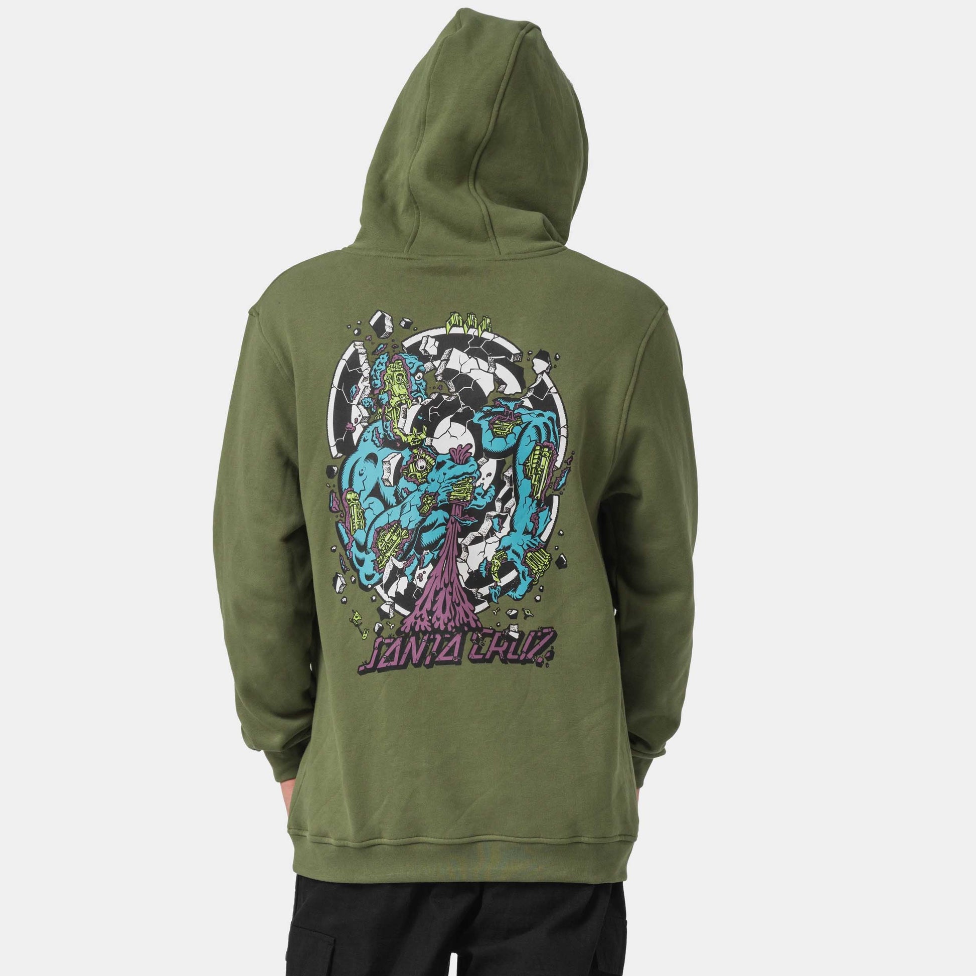 Santa Cruz Roskopp Dissect Strip Hoodie Dark Moss