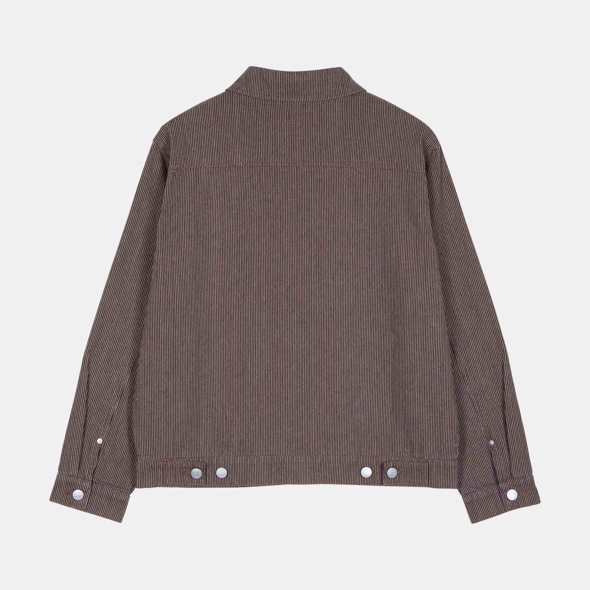 Santa Cruz Railroad Jacket Brown Hickory Stripe