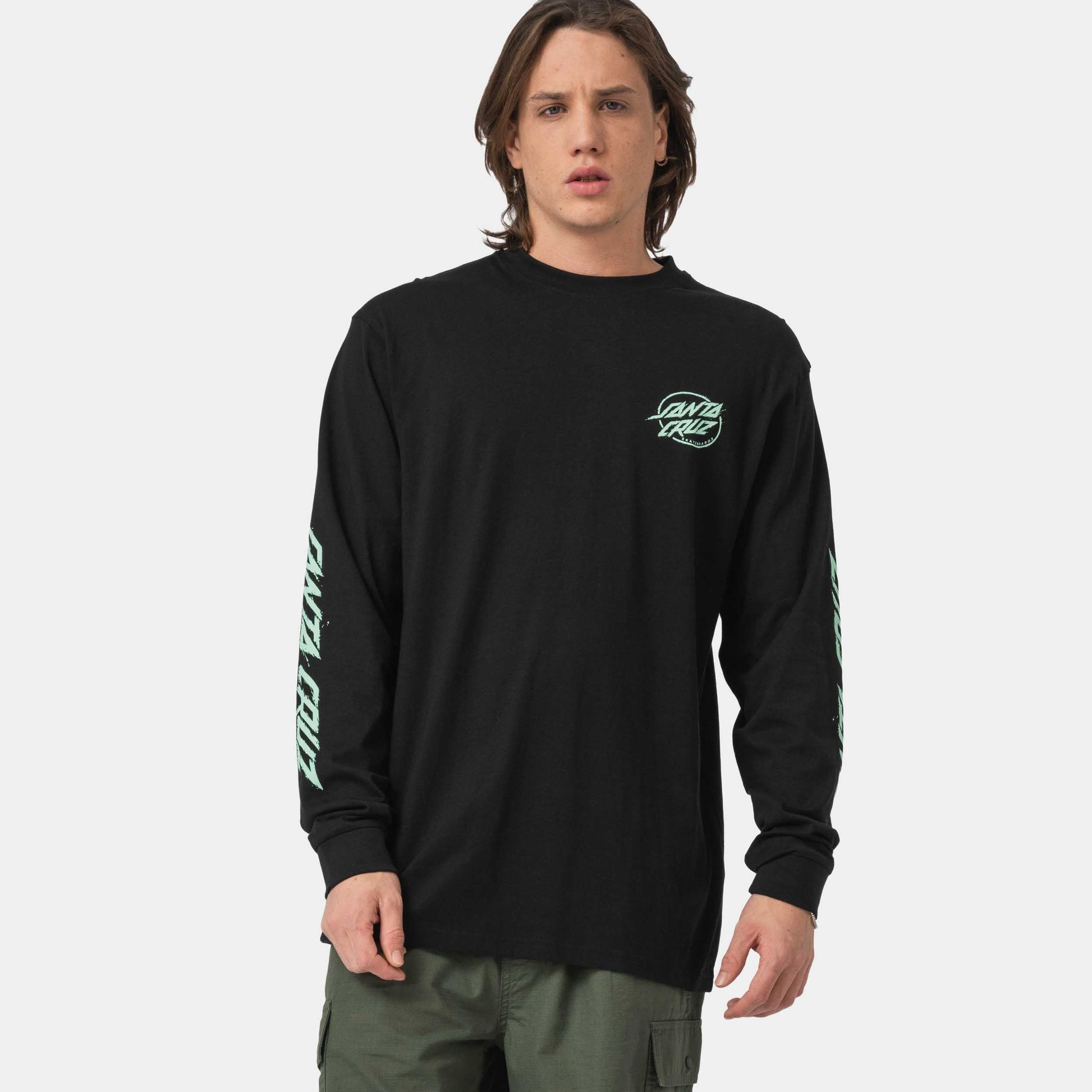 Santa Cruz Cyber Dot L/S T-Shirt Black