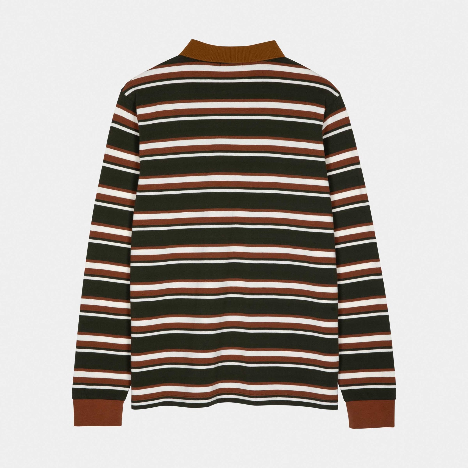 Santa Cruz Cera L/S Polo Dark Moss Stripe