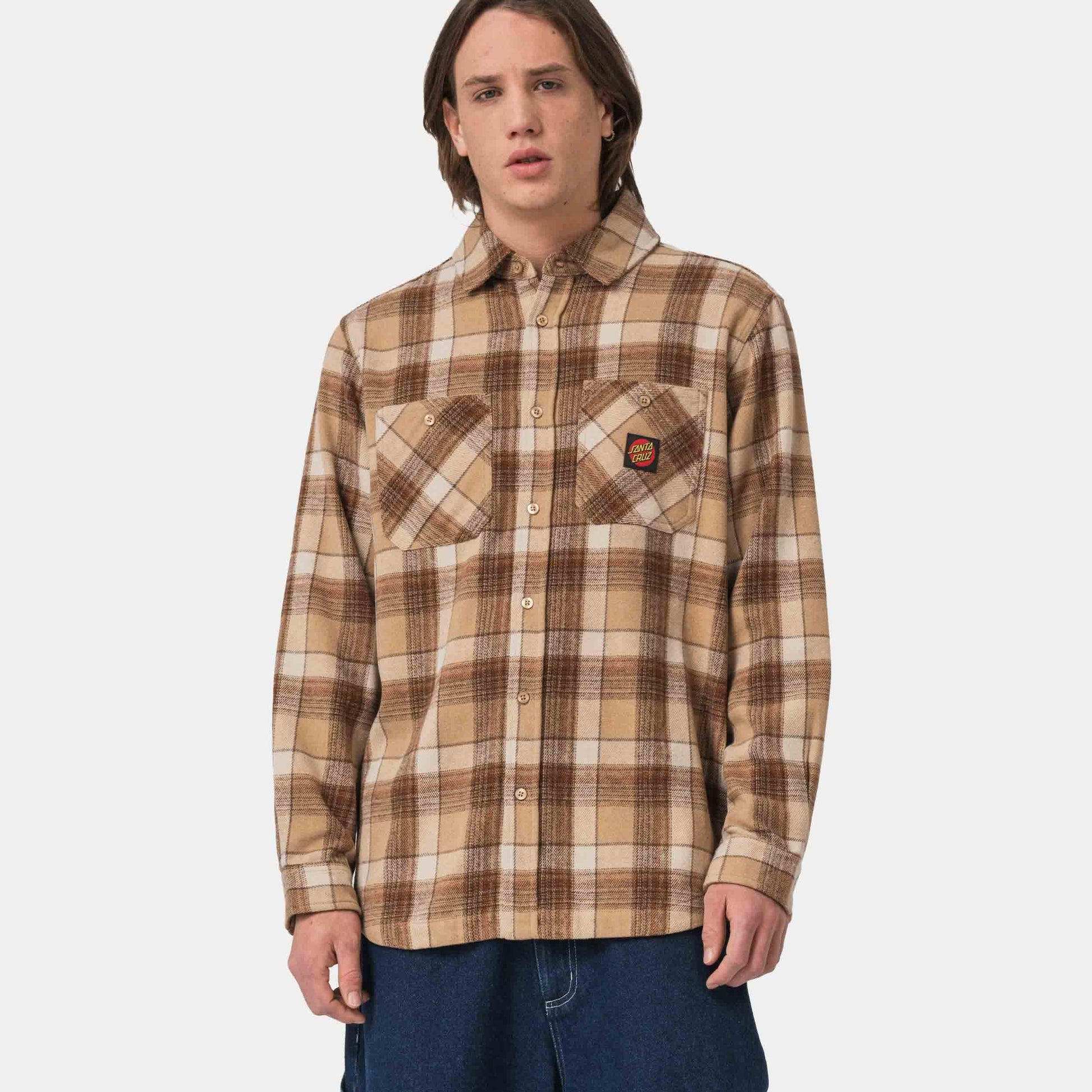 Santa Cruz Apex Shirt Brown Check