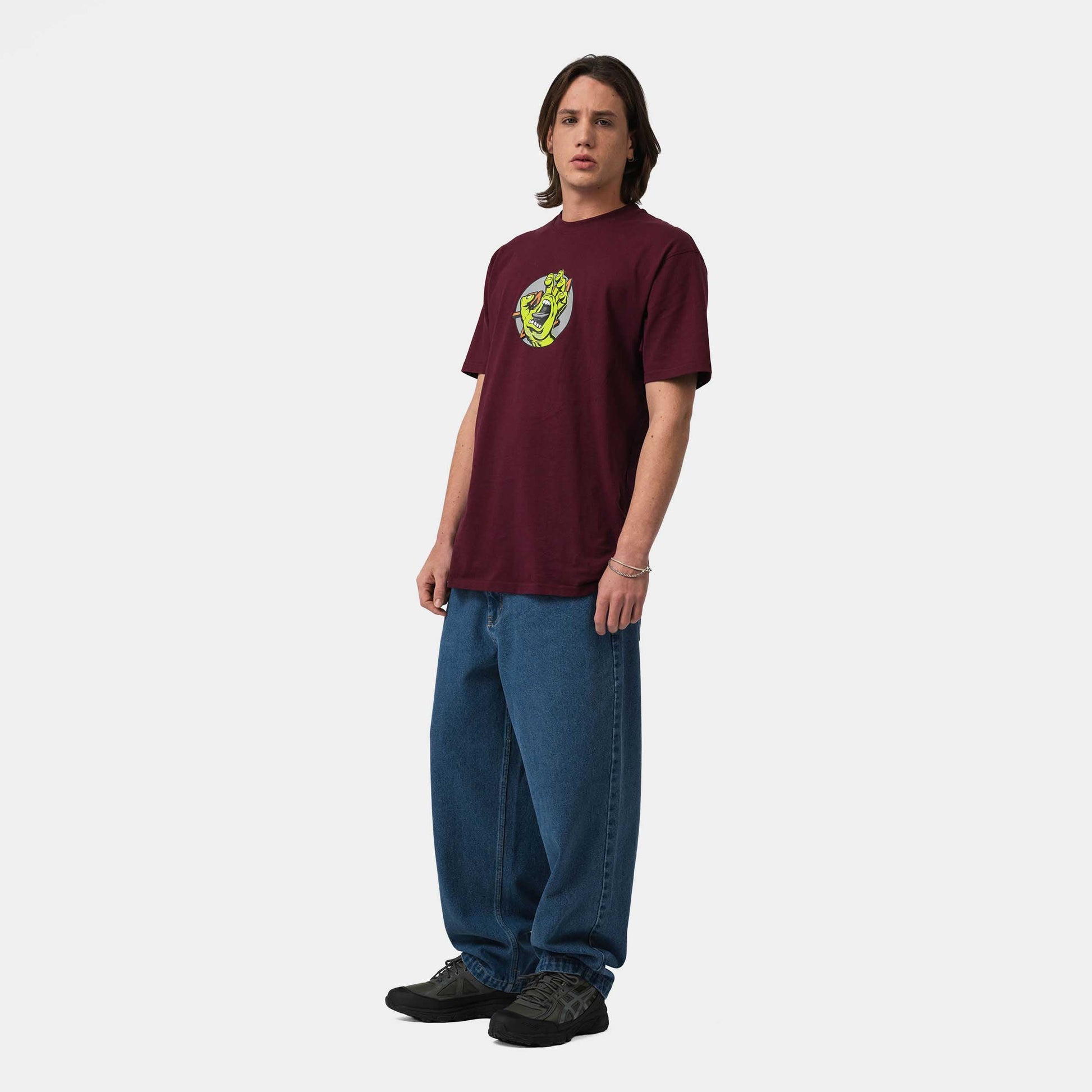 Santa Cruz Hand Dot T-Shirt Dark Cherry
