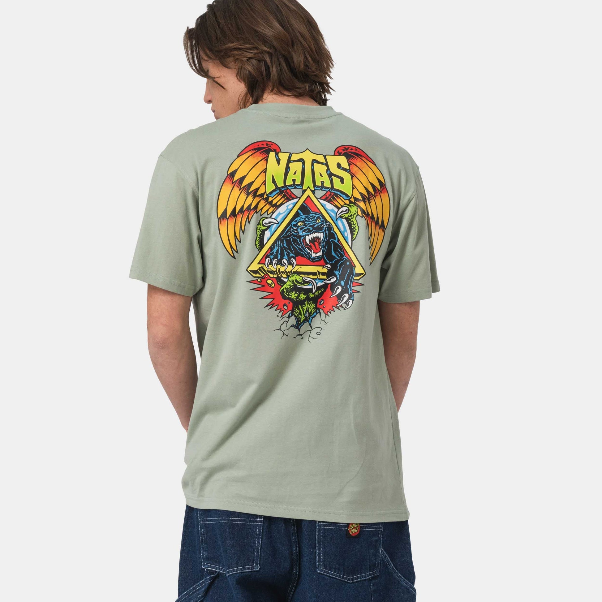 Santa Cruz Natas SC Panther T-Shirt Moon Rock