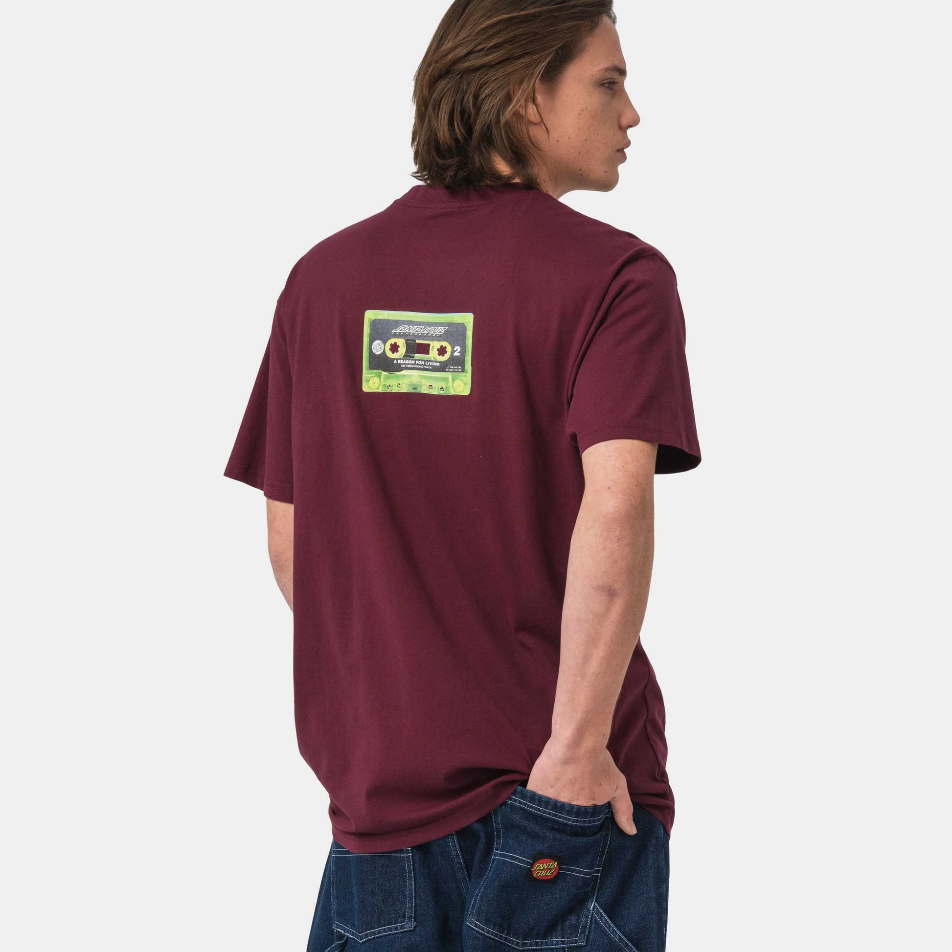 Santa Cruz Reason For Living Mixtape T-Shirt Dark Cherry