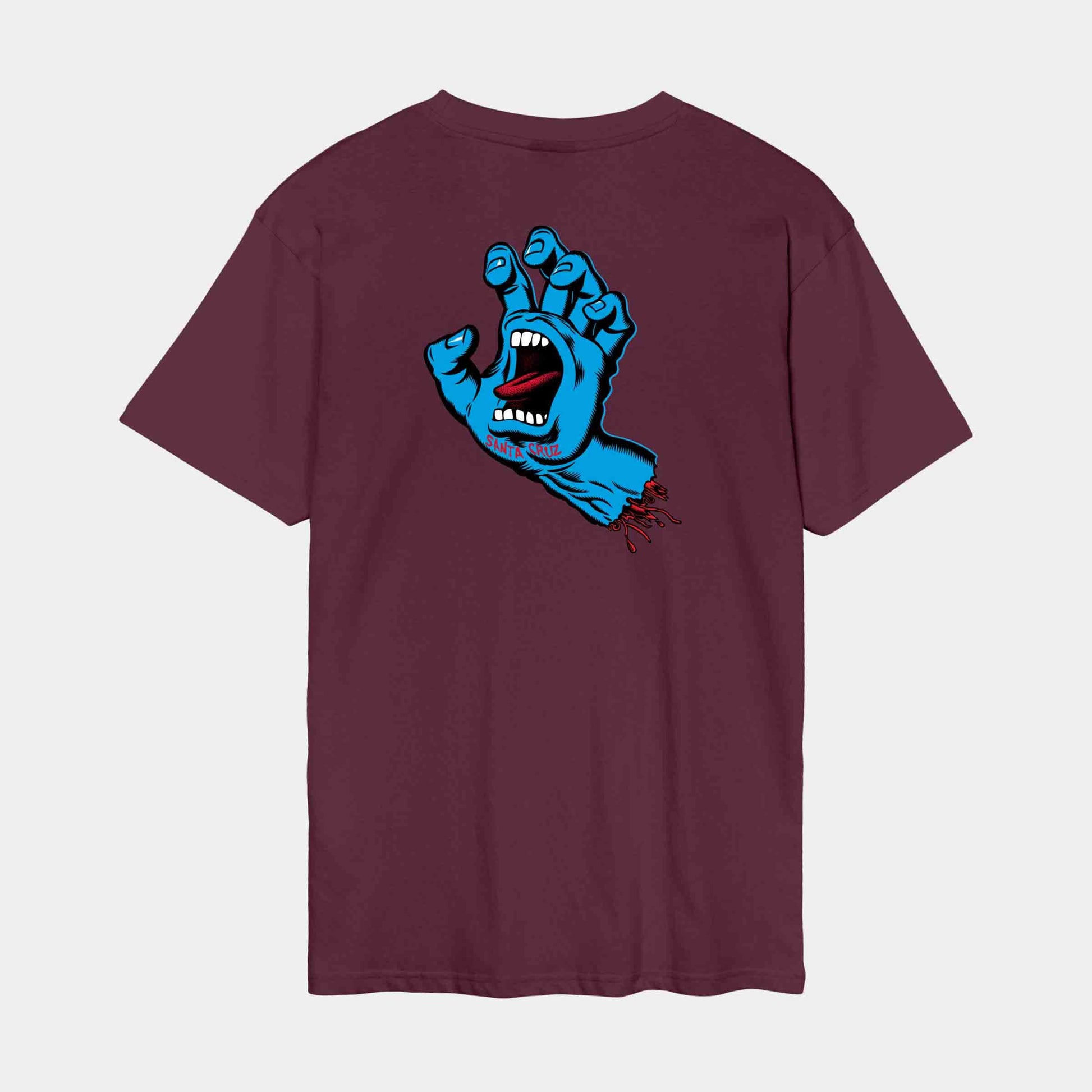 Santa Cruz Screaming Hand T-Shirt Dark Cherry