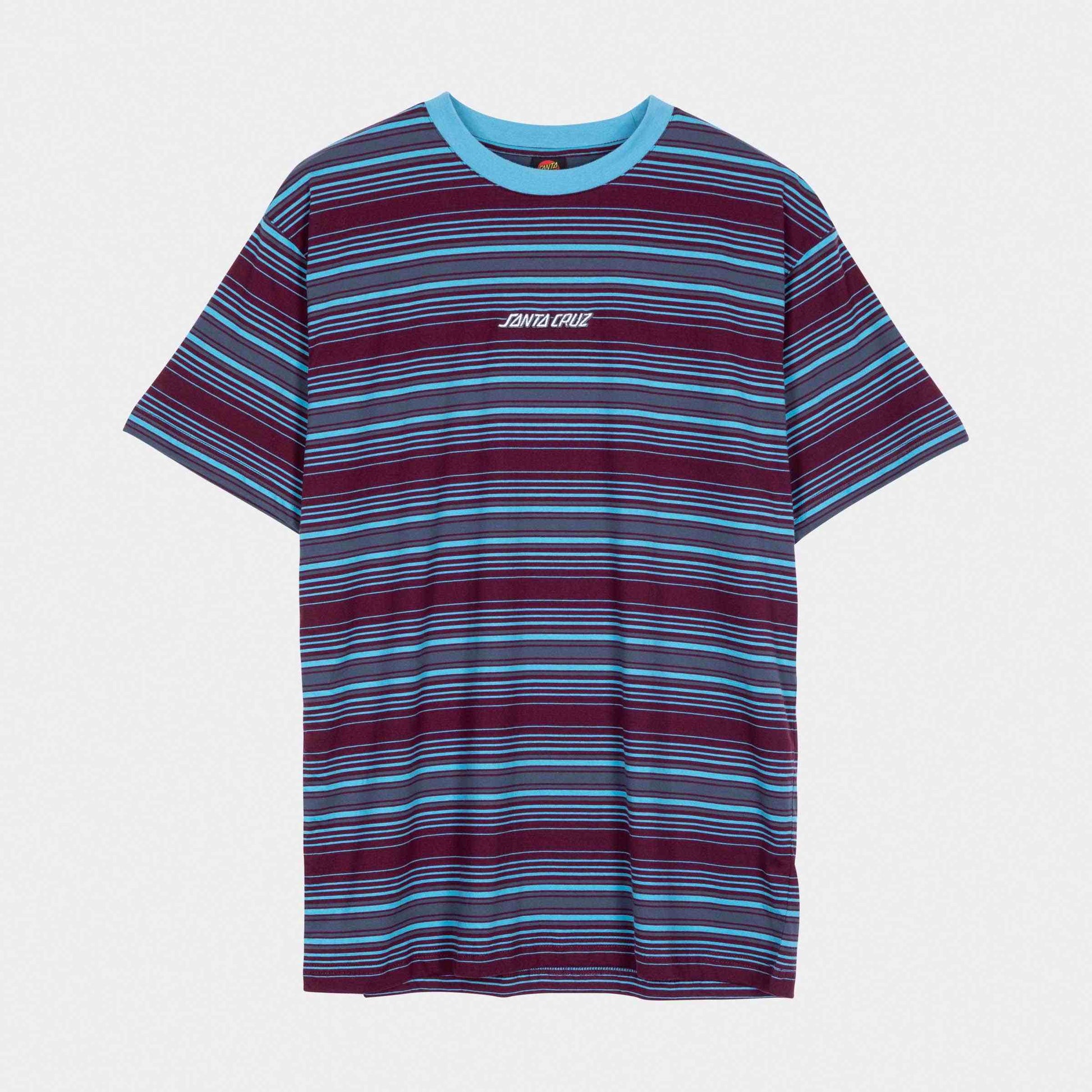 Santa Cruz Classic Strip Haze Stripe Custom T-Shirt Dark Cherry Stripe