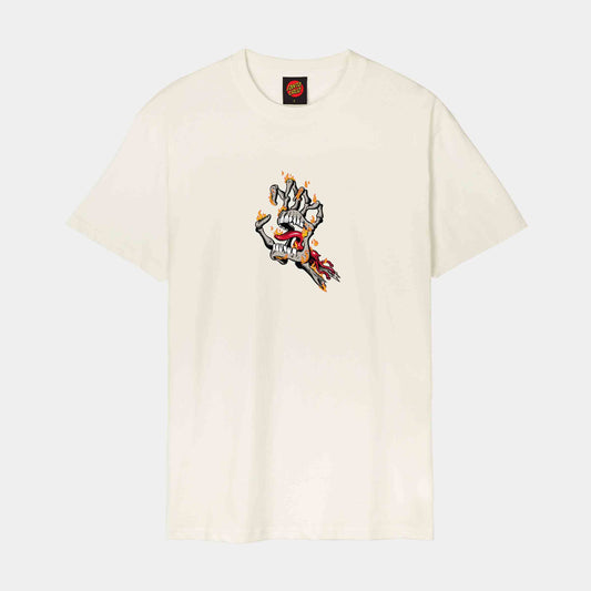 Santa Cruz Burnt Bone Hand T-Shirt Unbleached Cotton