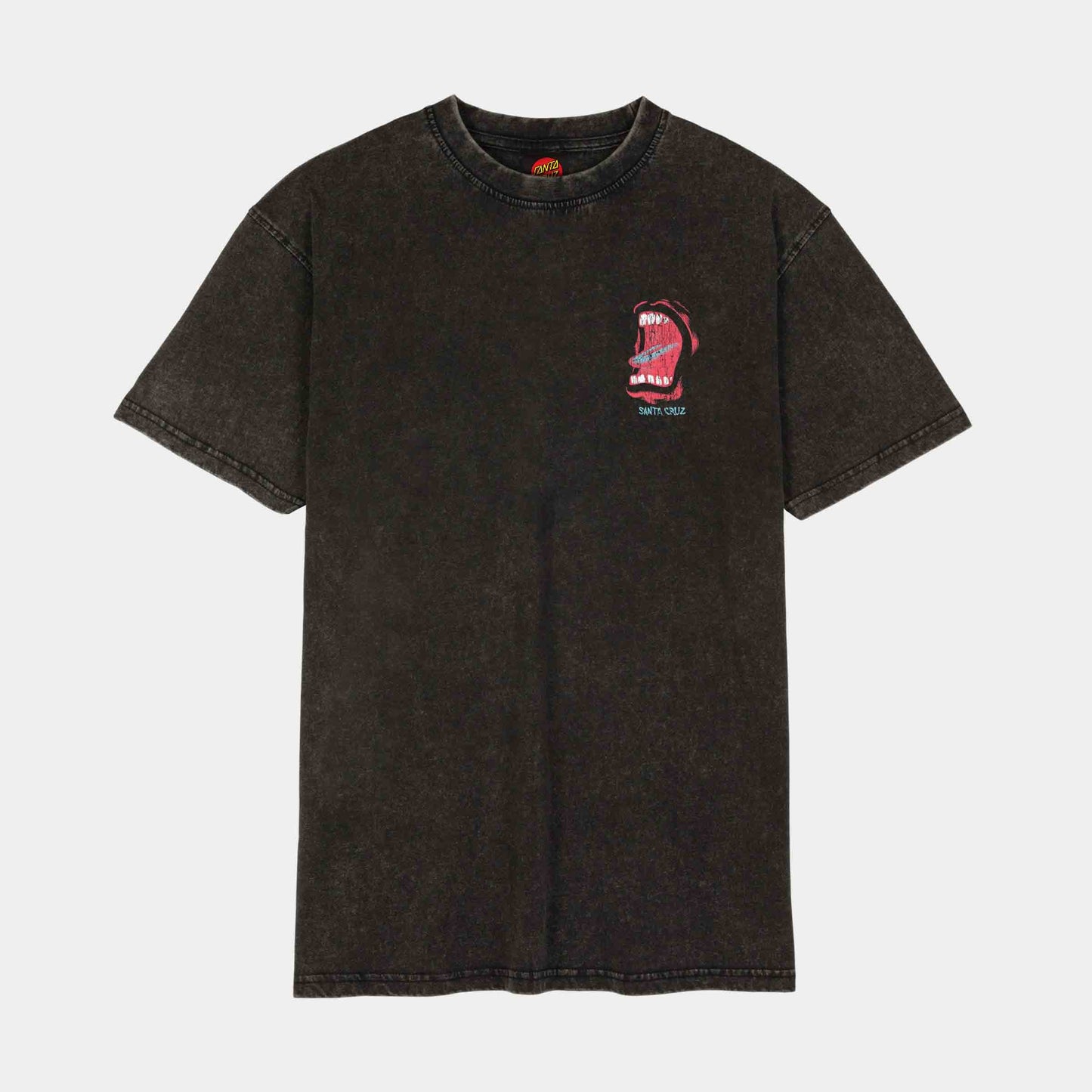 Santa Cruz VTG Screaming Connect T-Shirt Black Acid Wash