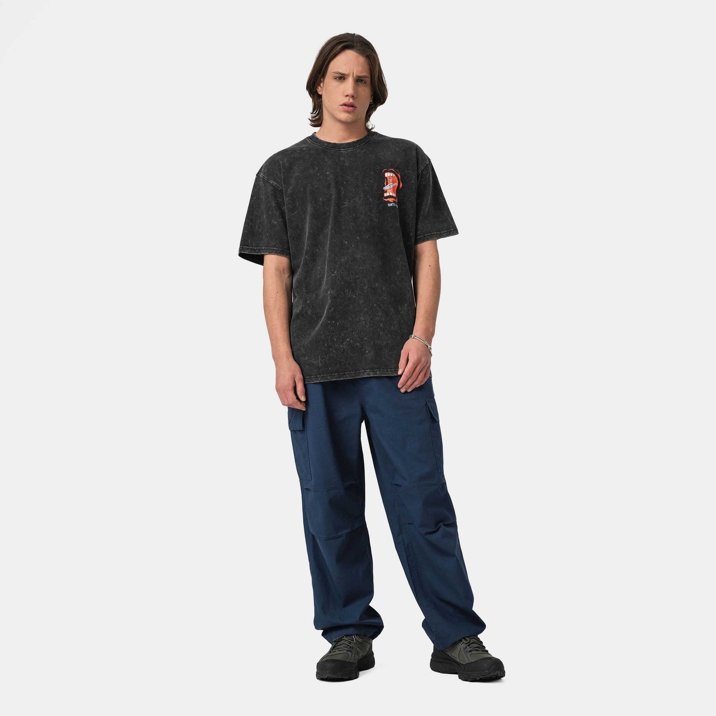 Santa Cruz VTG Screaming Connect T-Shirt Black Acid Wash
