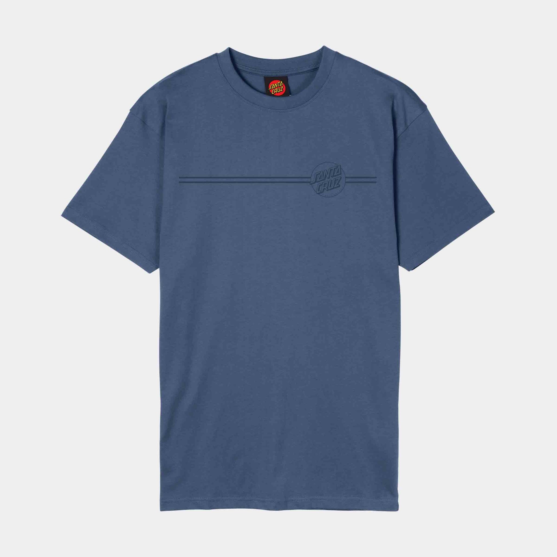 Santa Cruz Tonal Opus Dot Stripe T-Shirt Heritage Blue