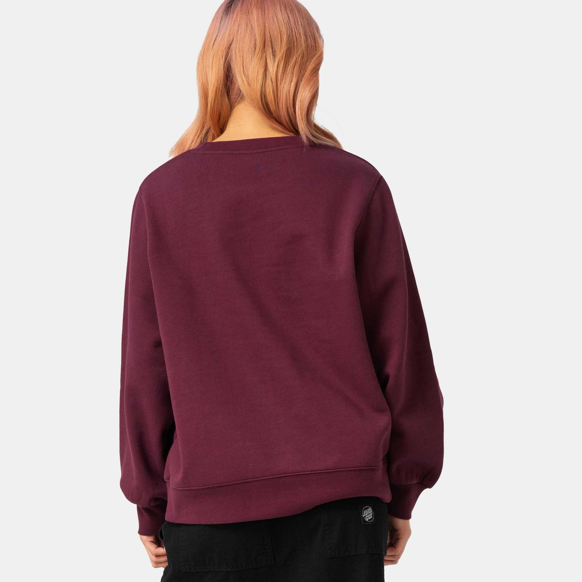 Santa Cruz Ribbon Script Crew Dark Cherry