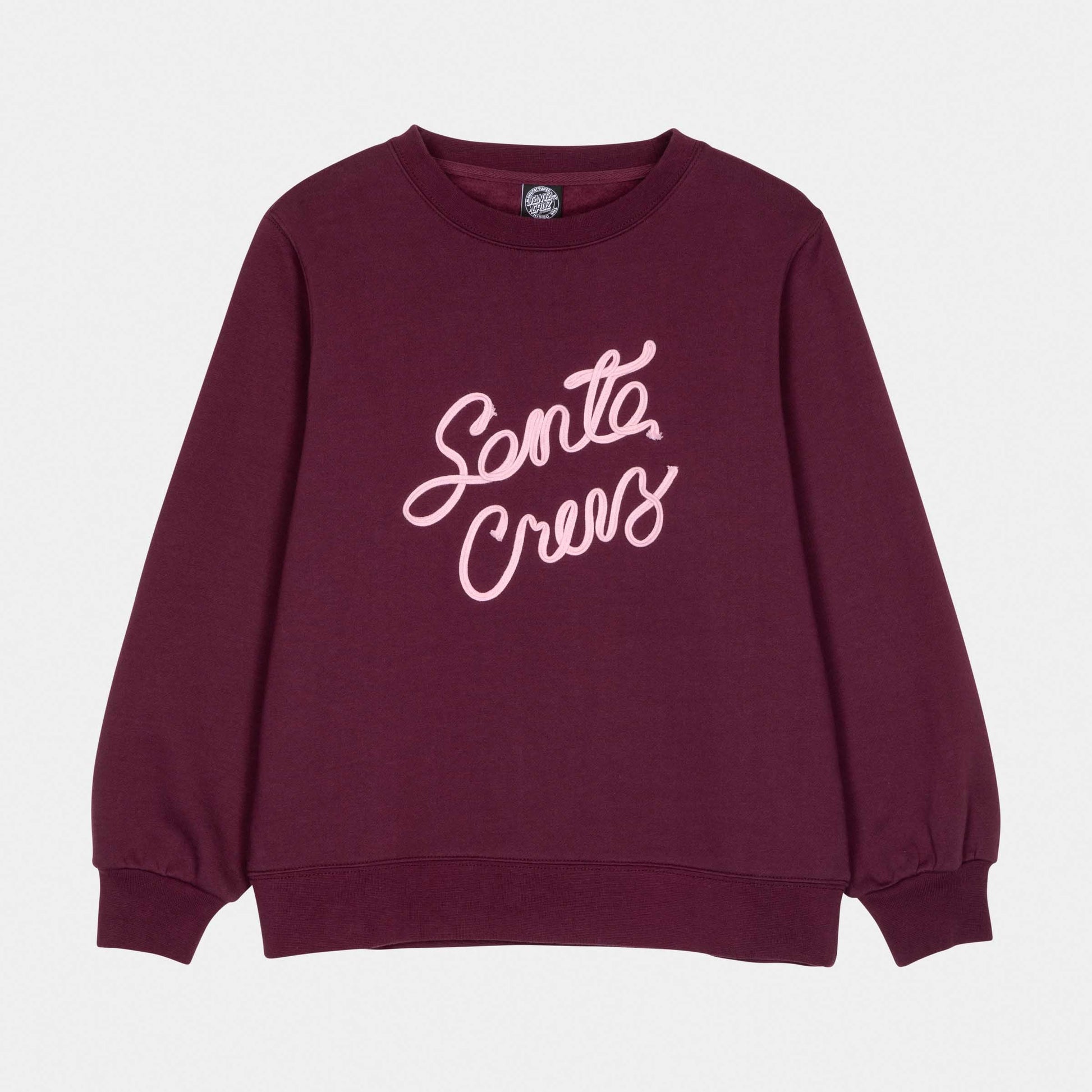 Santa Cruz Ribbon Script Crew Dark Cherry