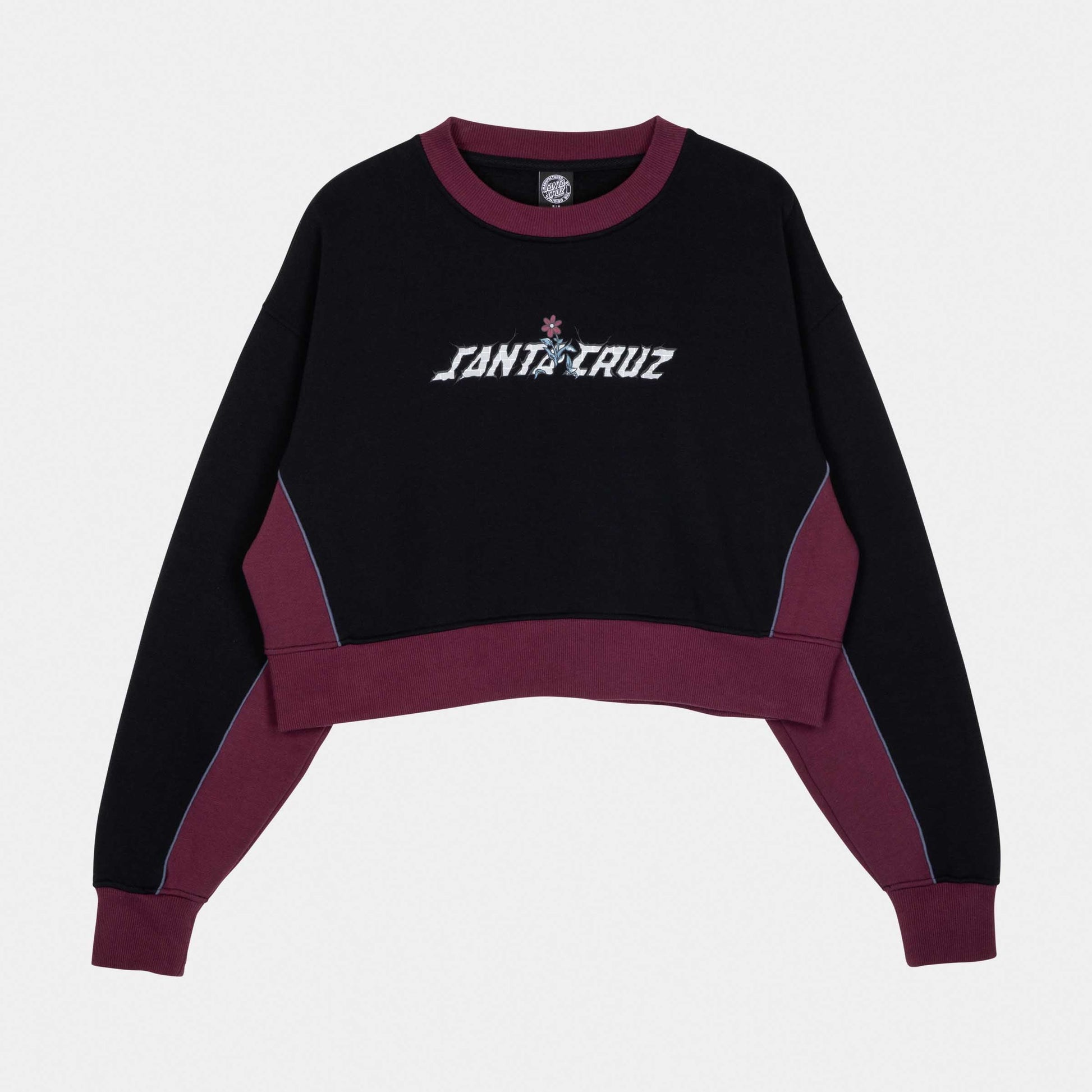 Santa Cruz Flourish Strip Crew Black