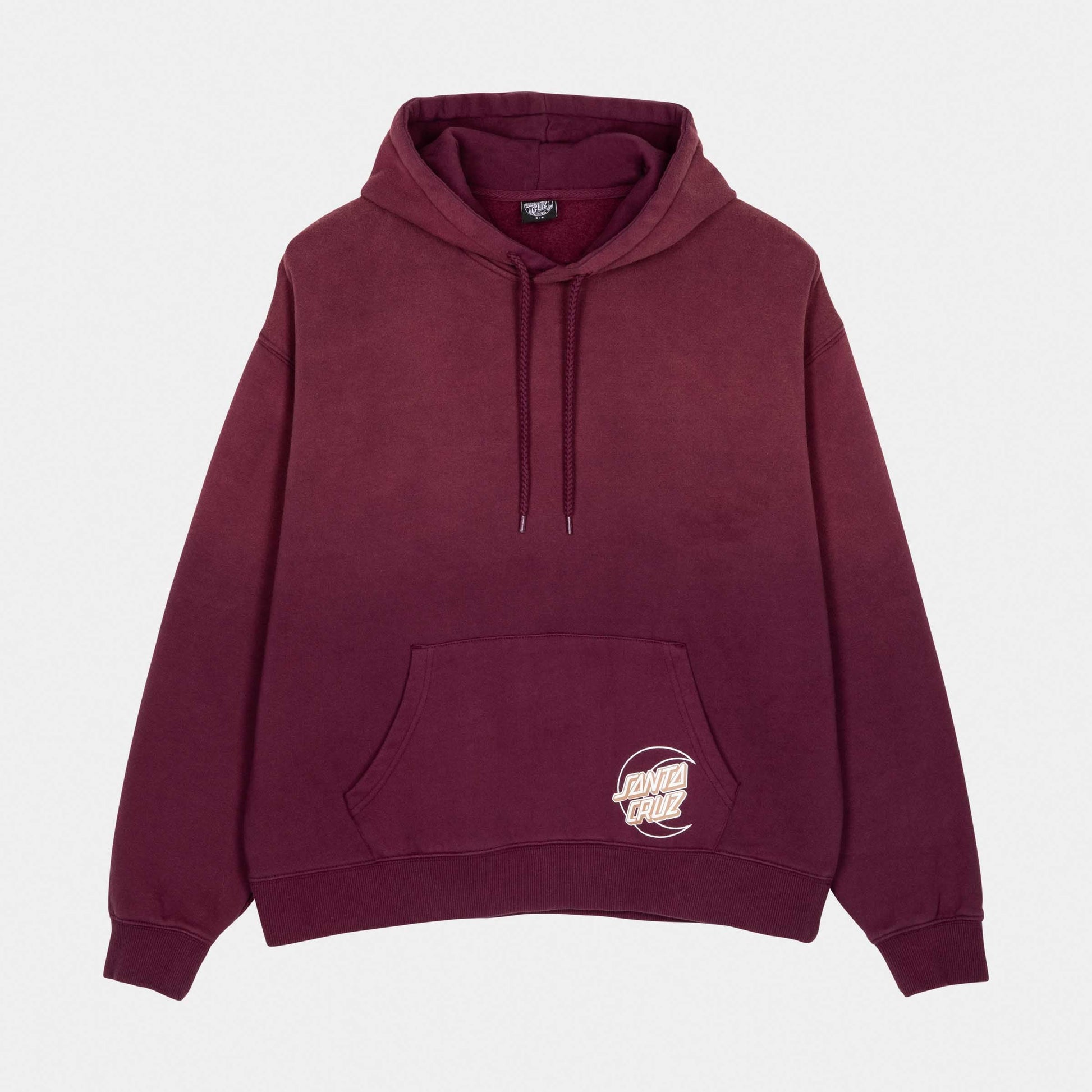 Santa Cruz Imprint Moon Dot Hoodie Dark Cherry Wash