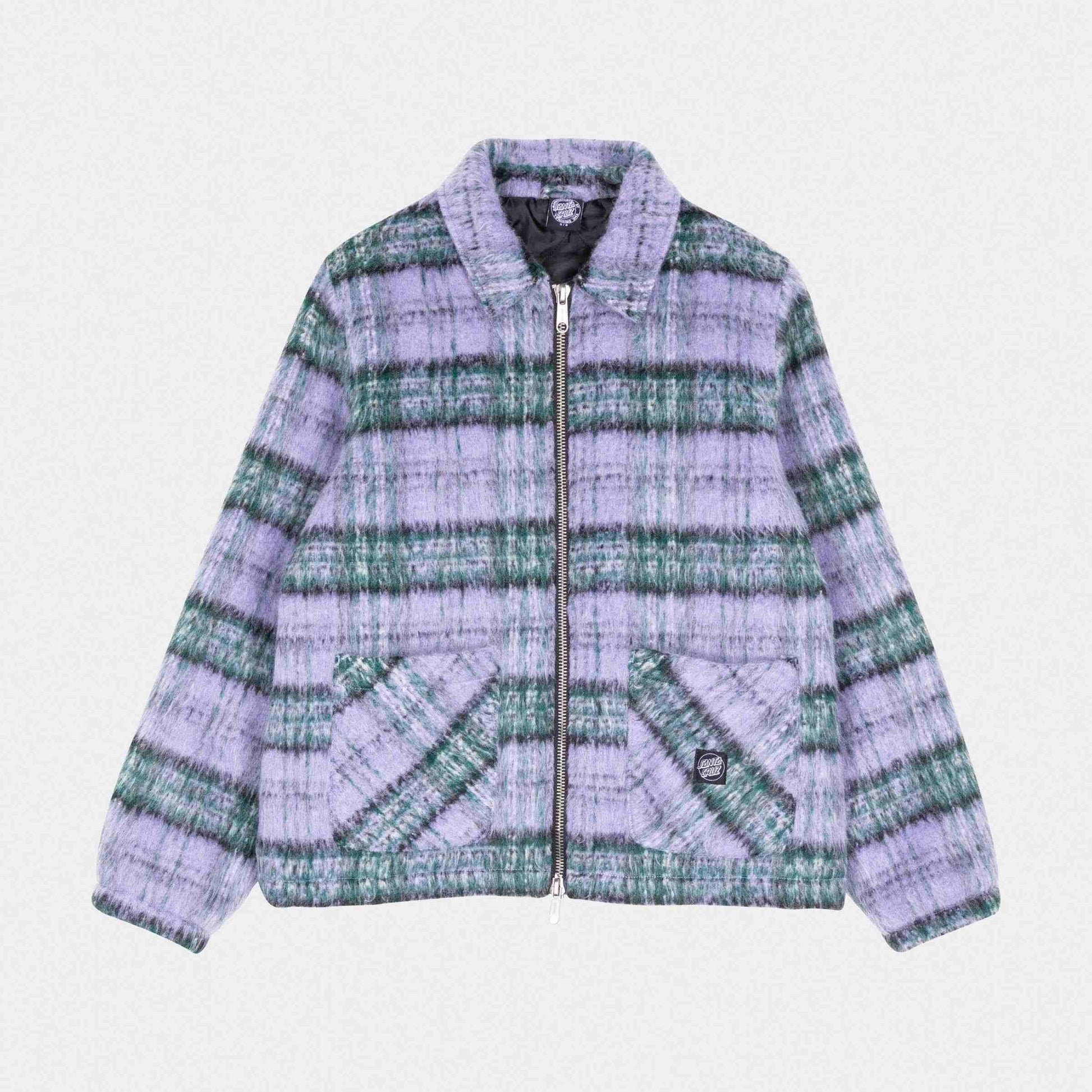 Santa Cruz Harbour Jacket Purple/Green Check