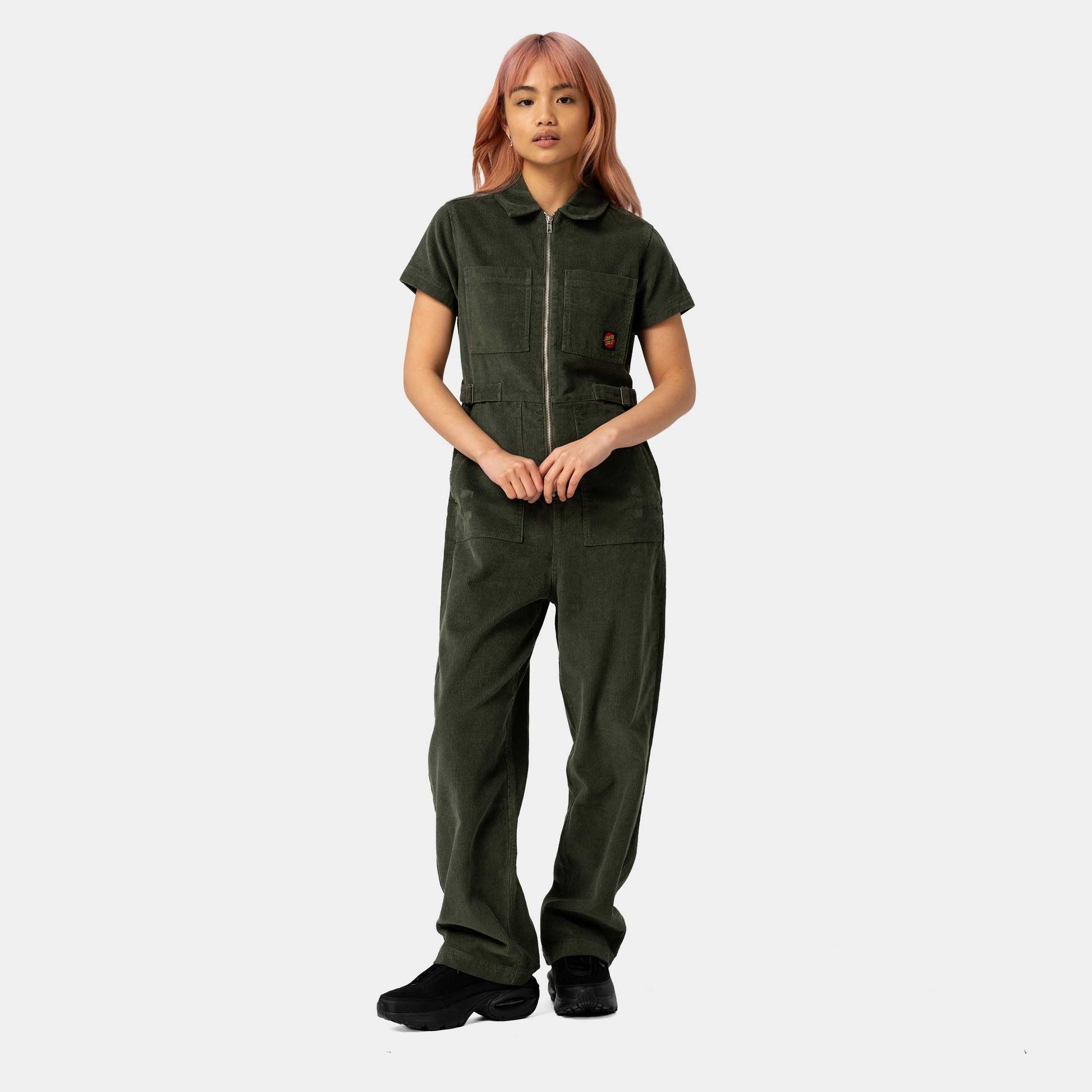 Santa Cruz Line Up Utility Jumpsuit Dark Moss