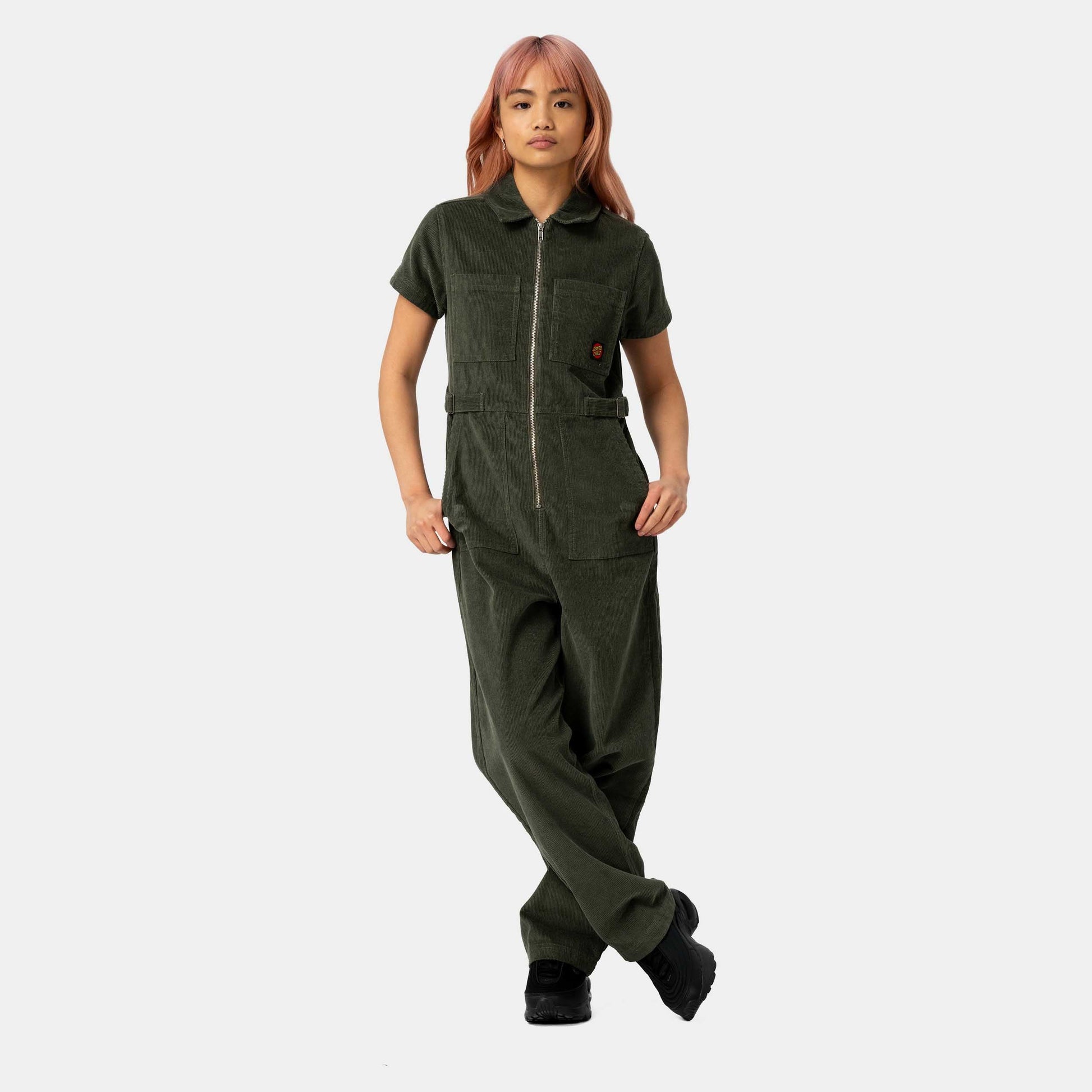 Santa Cruz Line Up Utility Jumpsuit Dark Moss