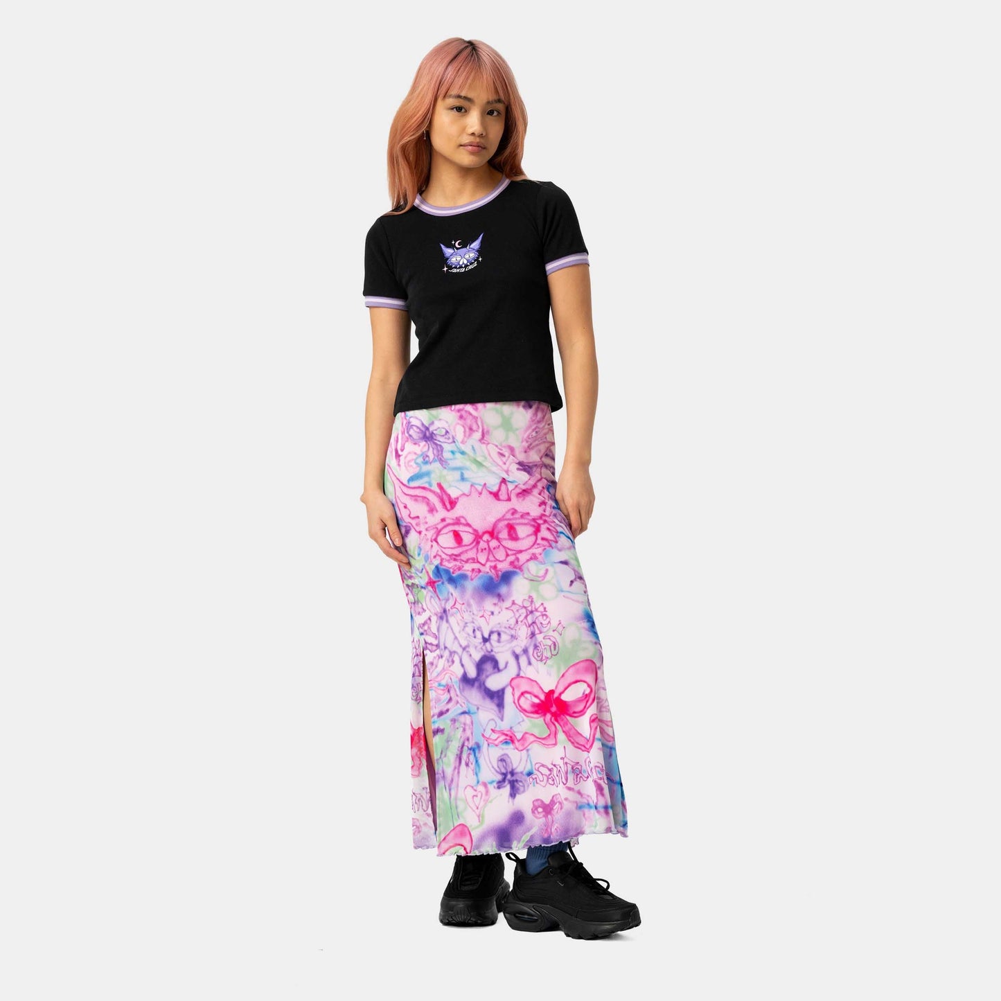 Strip Digi Mesh Skirt