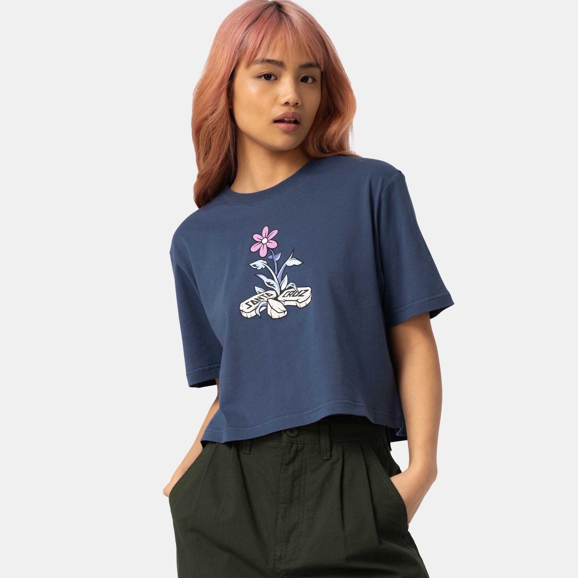 Santa Cruz Flourish T-Shirt Heritage Blue