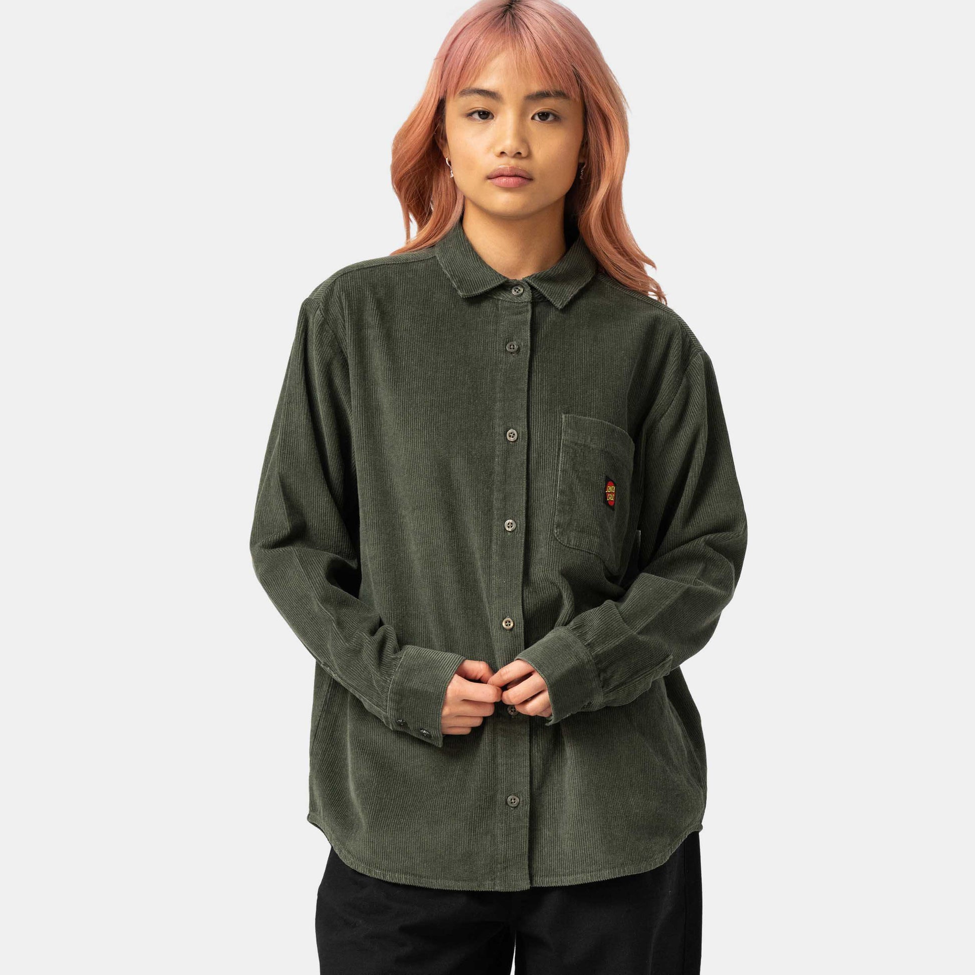 Santa Cruz Classic Label L/S Shirt Dark Moss