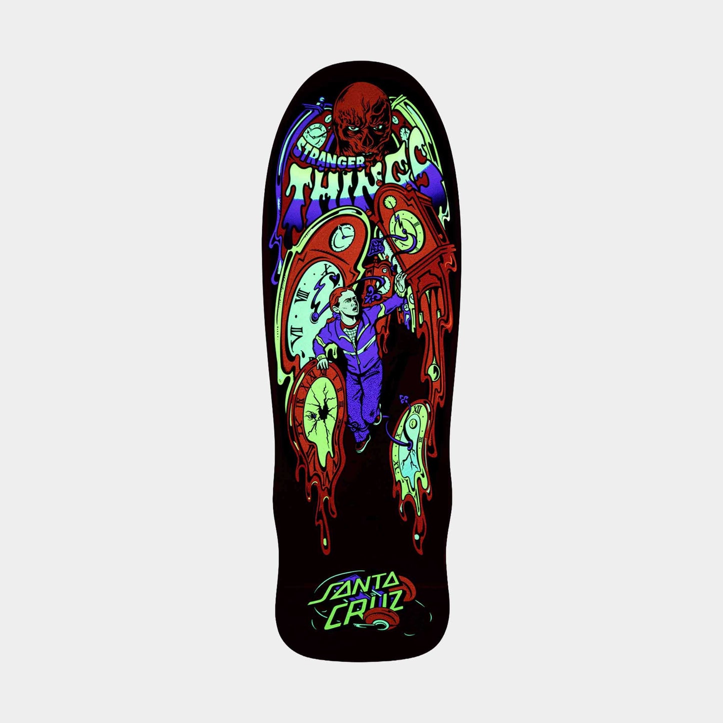 Stranger Things Melting Clock Skateboard Deck 29.4 in x 9.7in