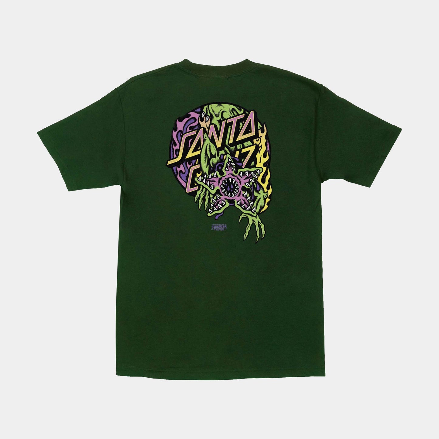 Santa Cruz Stranger Things Demogorgon Dot T-Shirt - Forest