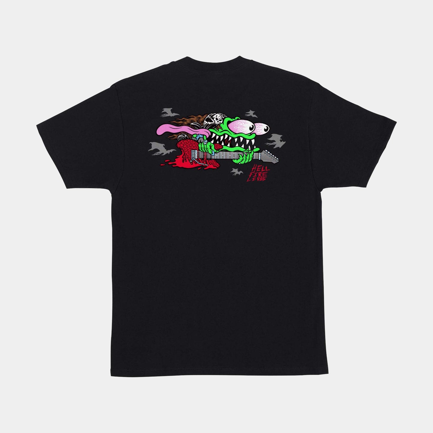 Santa Cruz Stranger Things Eddie Slasher T-Shirt - Black