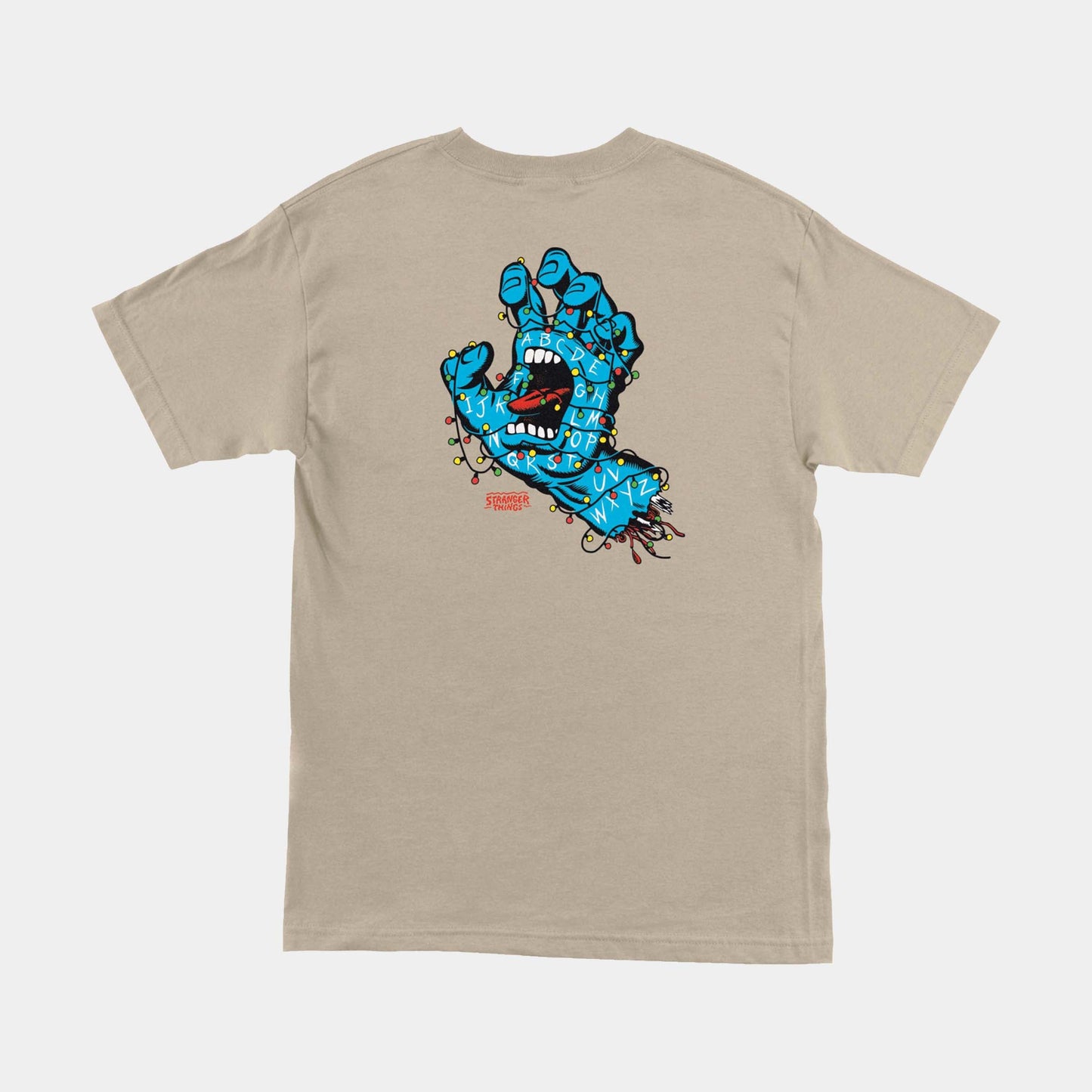 Santa Cruz Stranger Things Screaming Lights T-Shirt - Sand