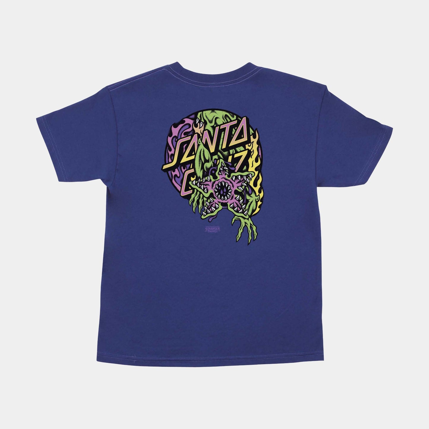 Santa Cruz Stranger Things Demogorgon Dot Youth T-Shirt - Cobalt