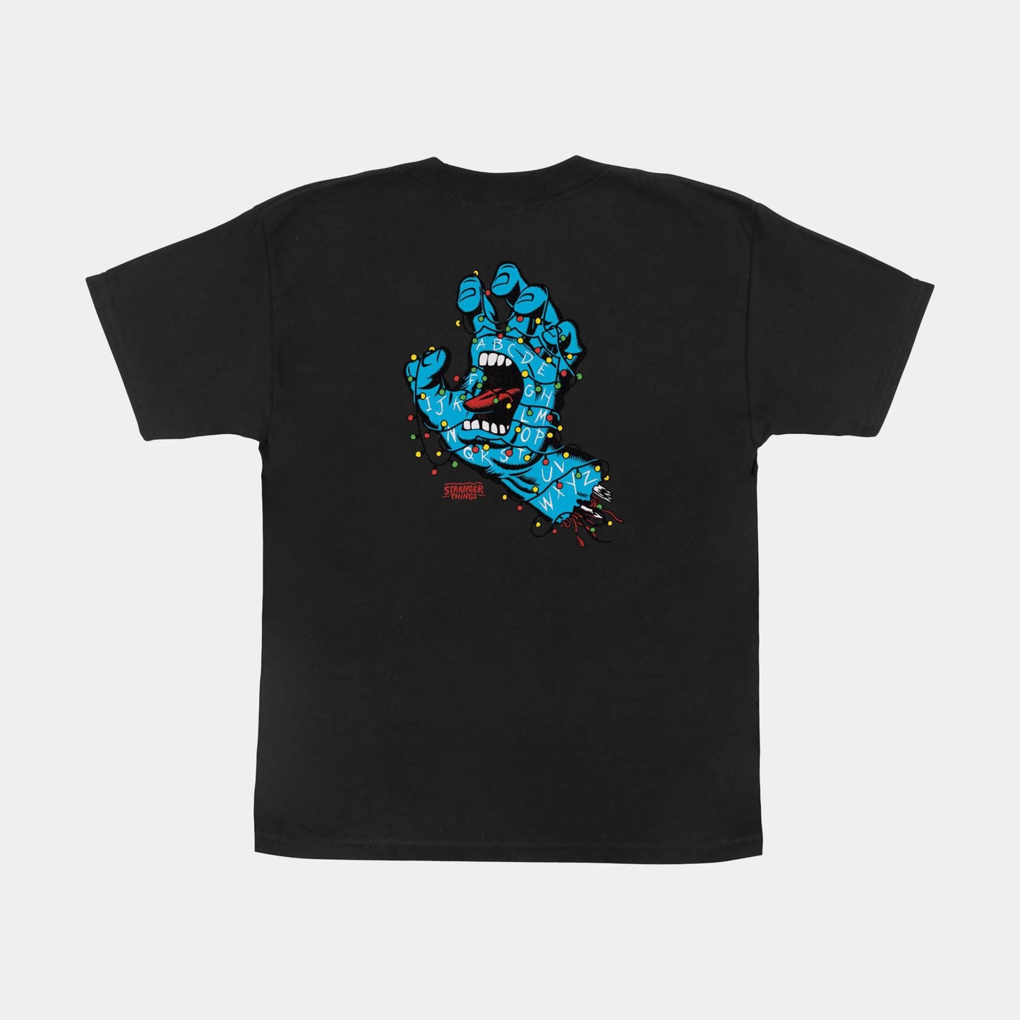Santa Cruz Stranger Things Screaming Lights Youth T-Shirt - Black