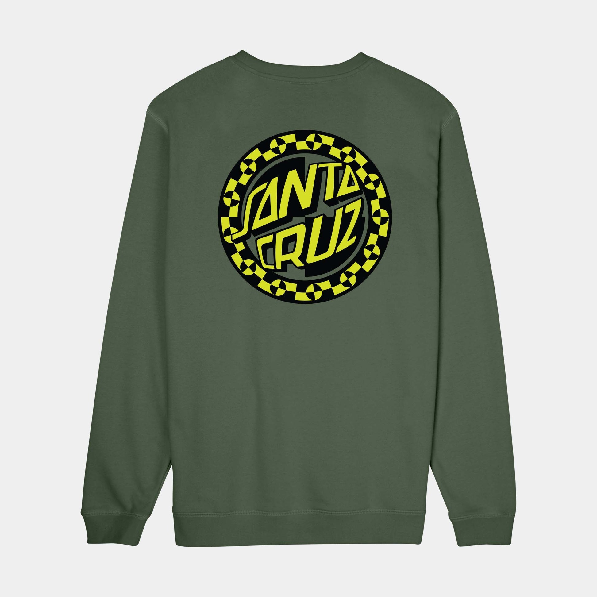 Santa Cruz Malba Crash Dot Crew Dark Moss