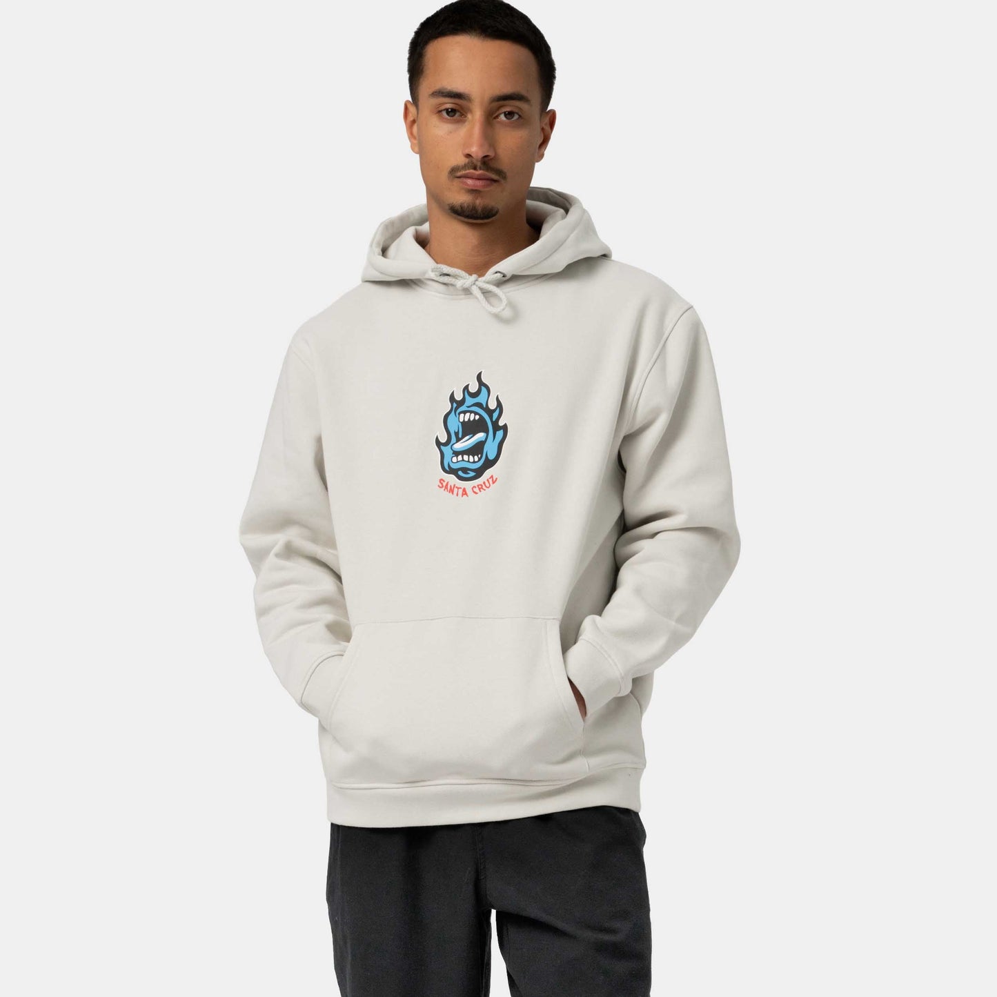 Santa Cruz Screaming Flame Front Hoodie Mist