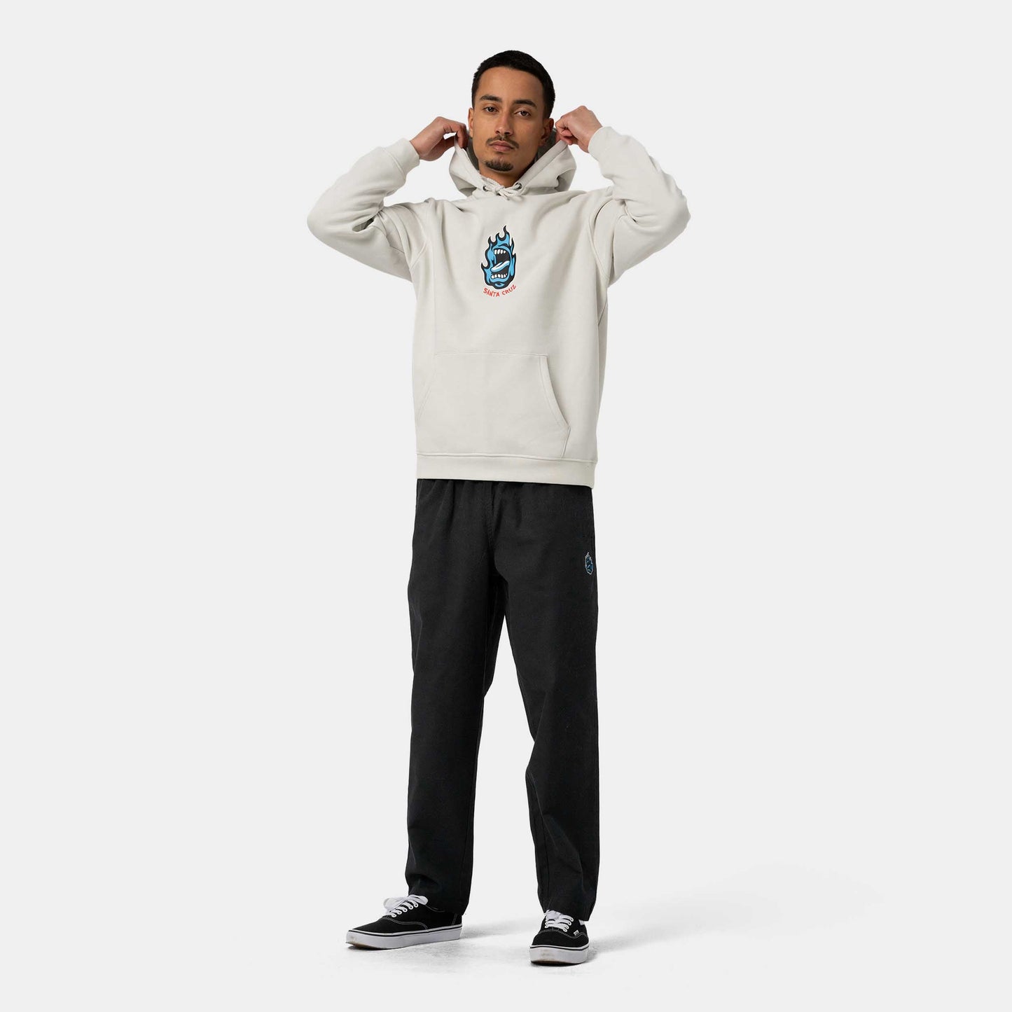 Santa Cruz Screaming Flame Front Hoodie Mist