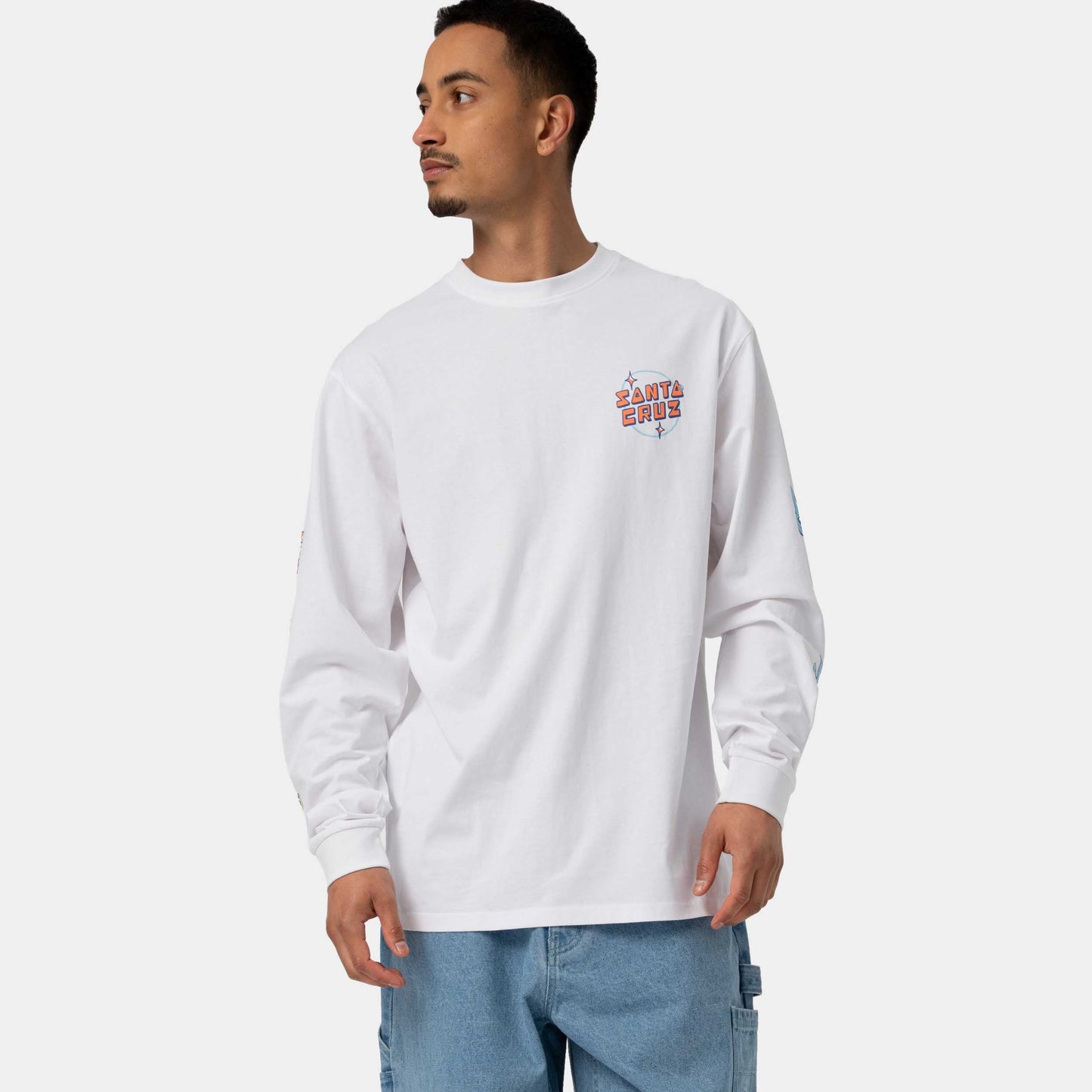 Santa Cruz Desert Tripper Dot Longsleeve T Shirt White