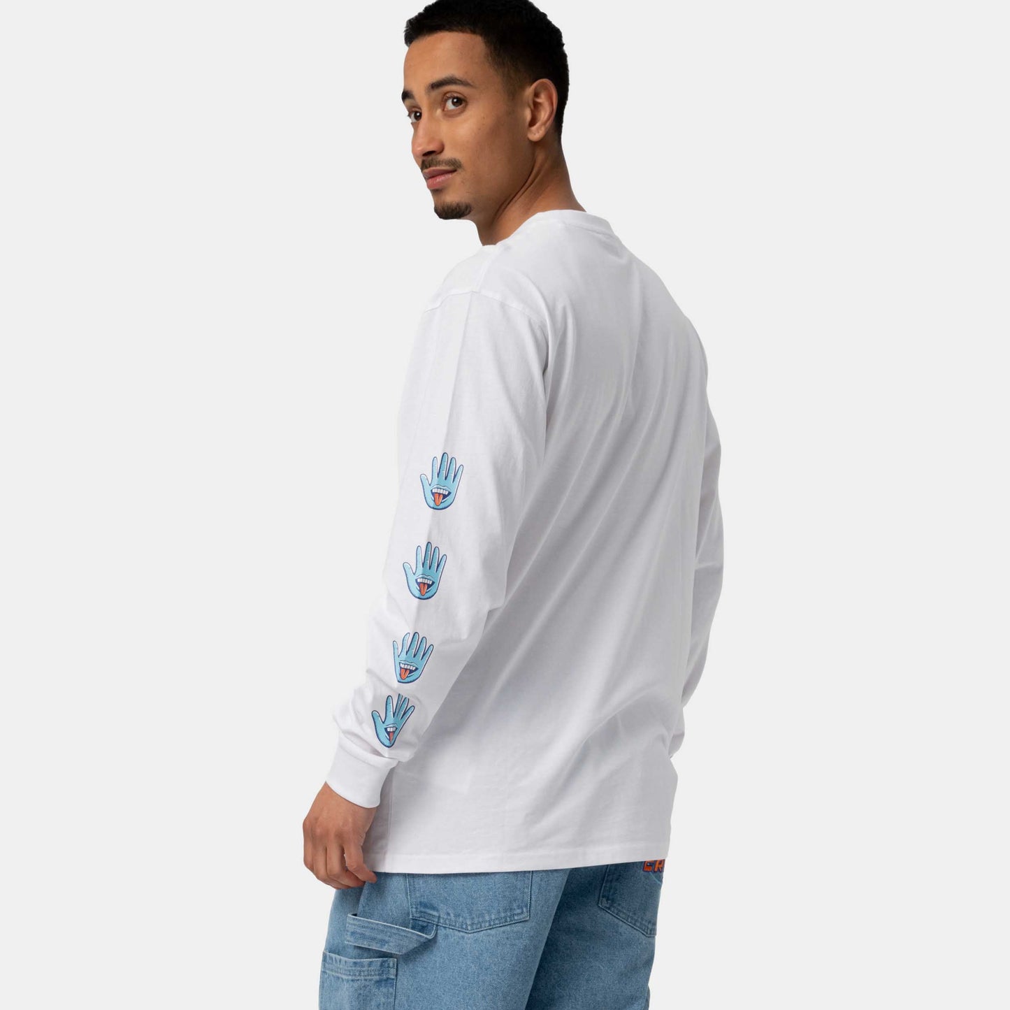 Santa Cruz Desert Tripper Dot Longsleeve T Shirt White