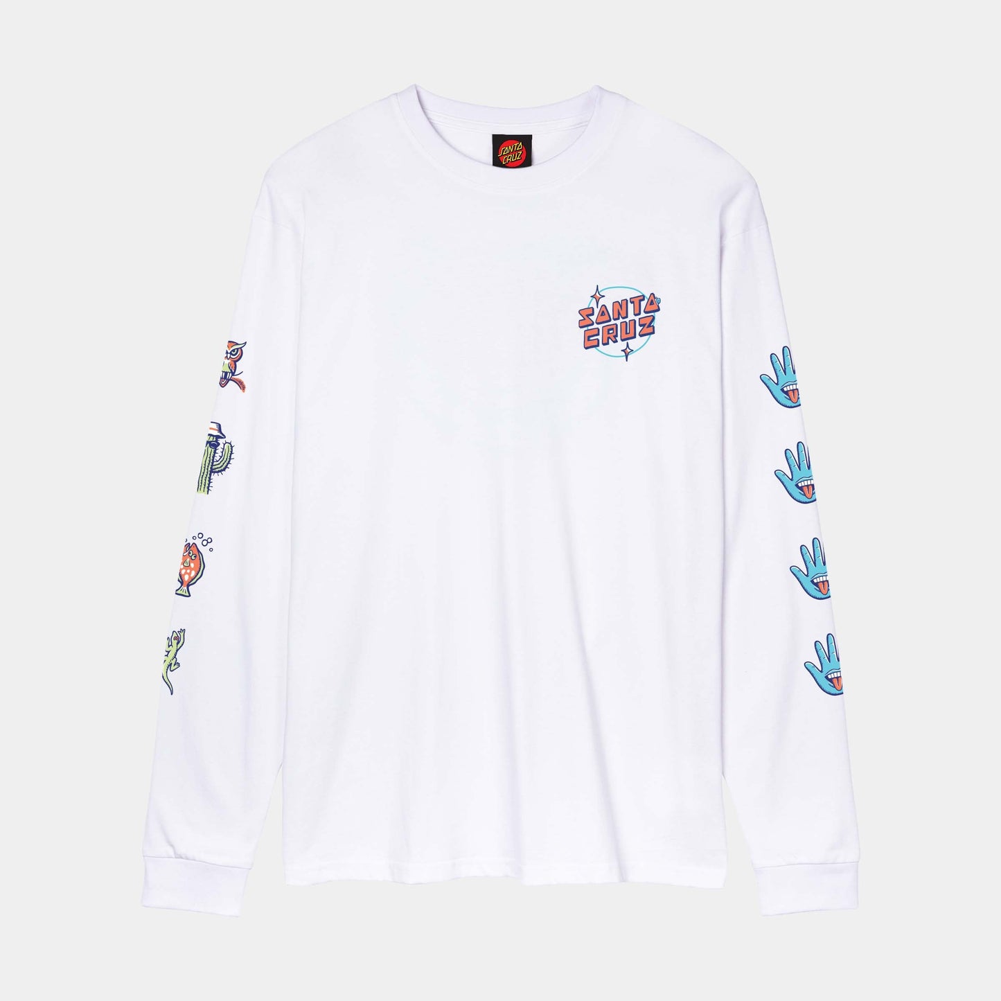 Santa Cruz Desert Tripper Dot Longsleeve T Shirt White