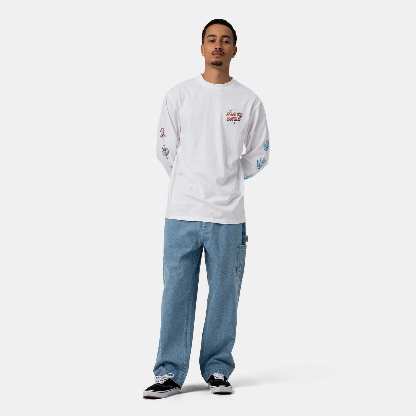 Santa Cruz Desert Tripper Dot Longsleeve T Shirt White