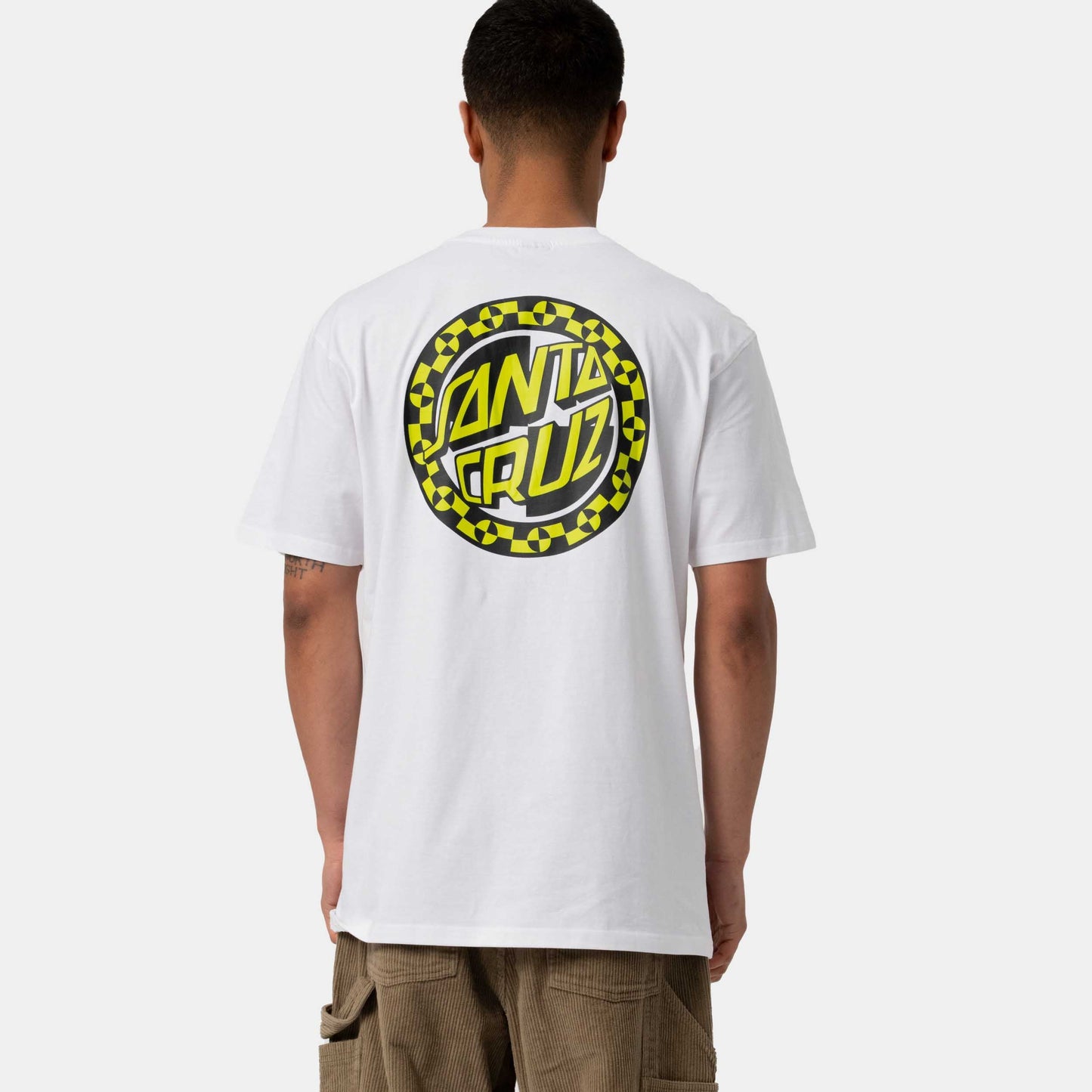 Santa Cruz Malba Crash Dot Chest T Shirt White