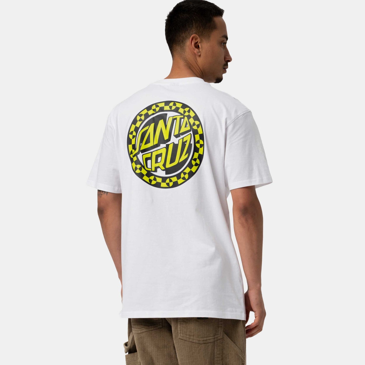 Santa Cruz Malba Crash Dot Chest T Shirt White