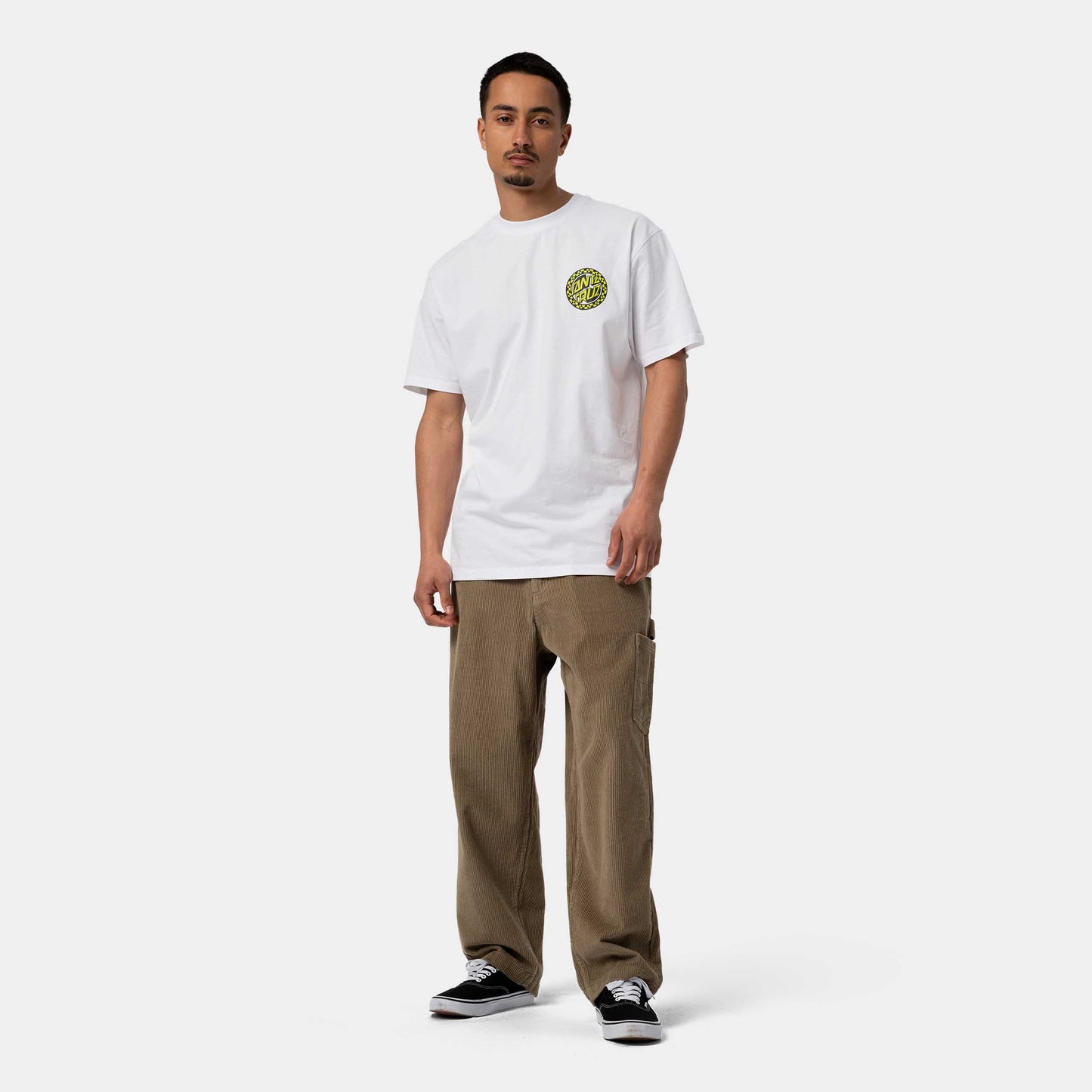Santa Cruz Malba Crash Dot Chest T Shirt White