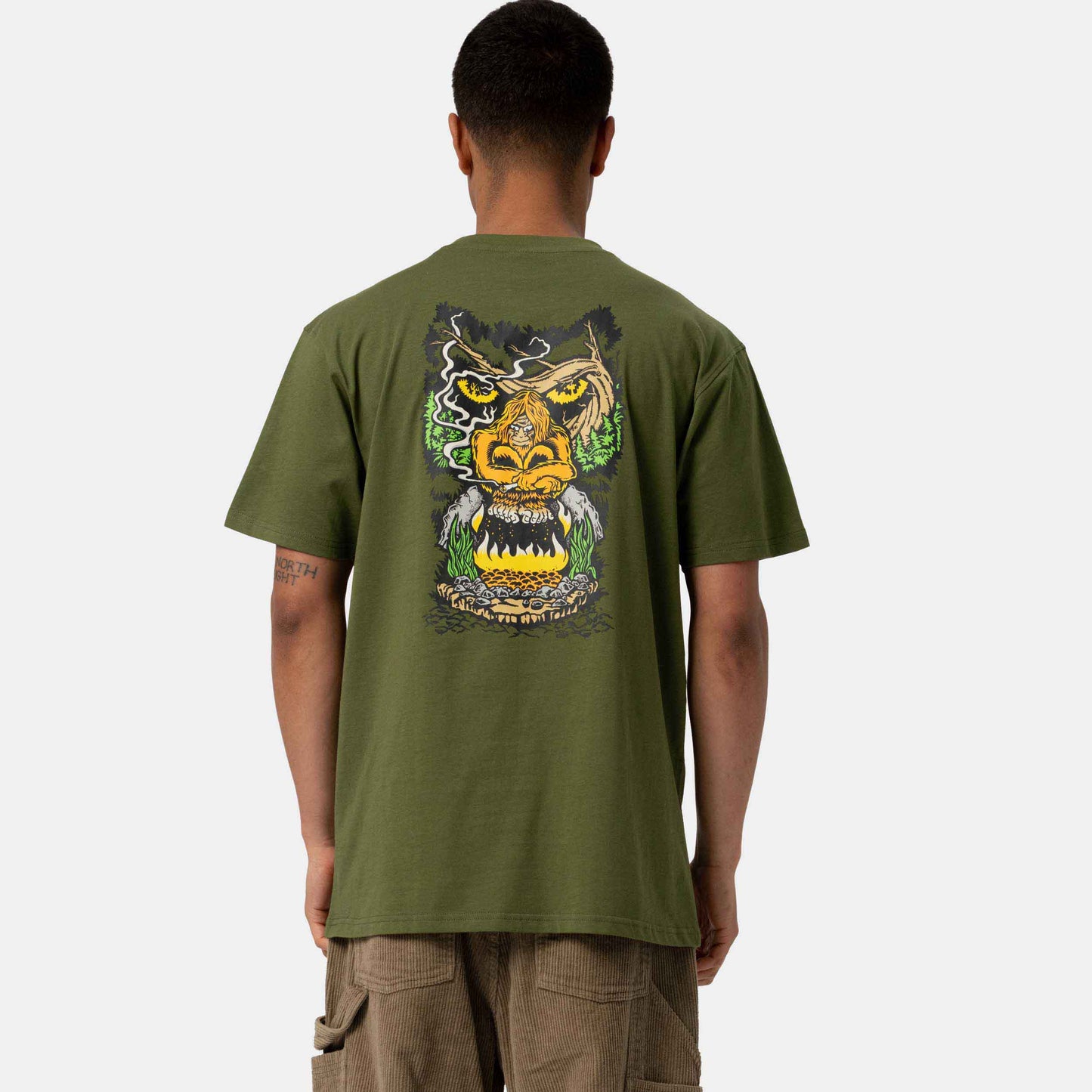 Santa Cruz Winkowski Big Foot T Shirt Dark Moss