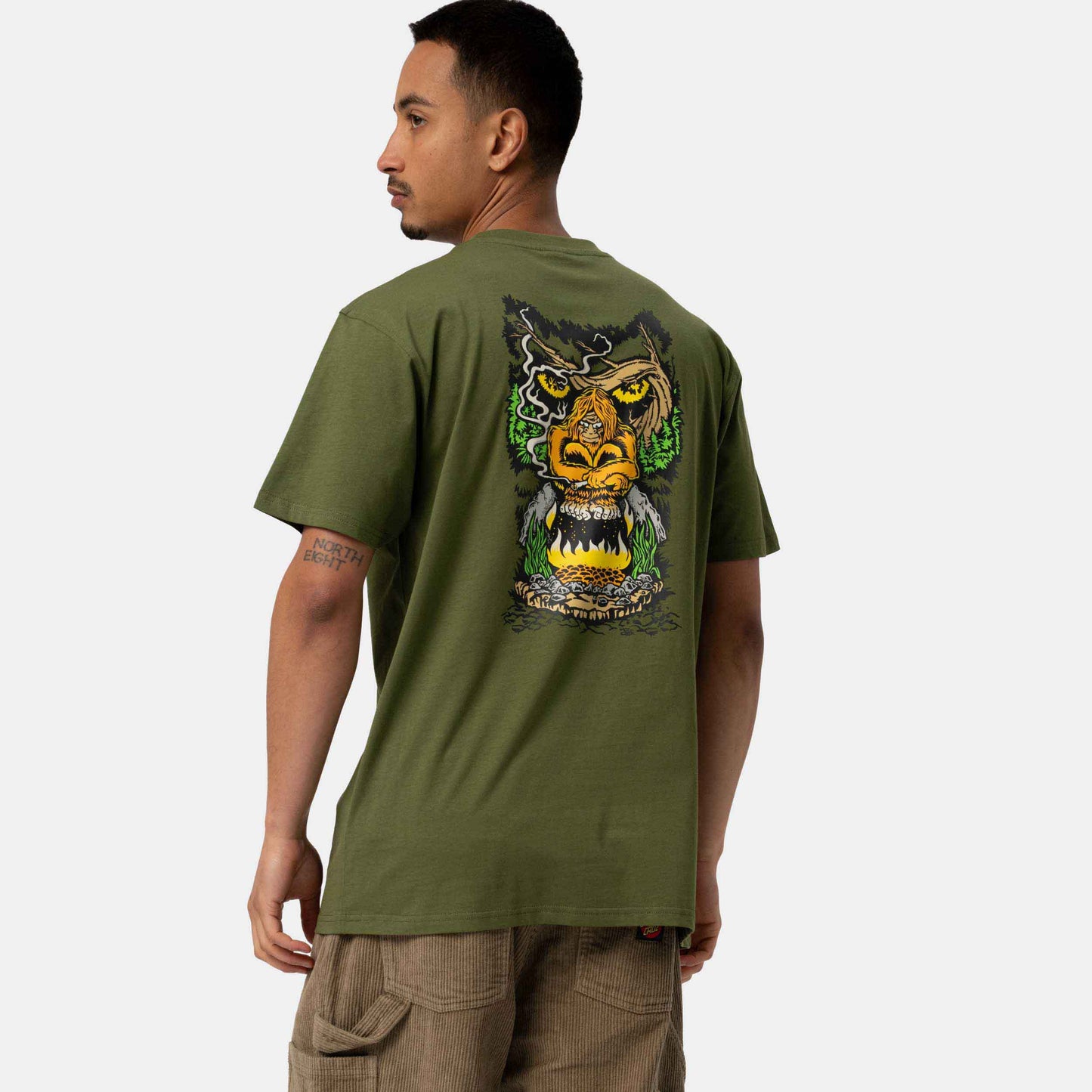 Santa Cruz Winkowski Big Foot T Shirt Dark Moss