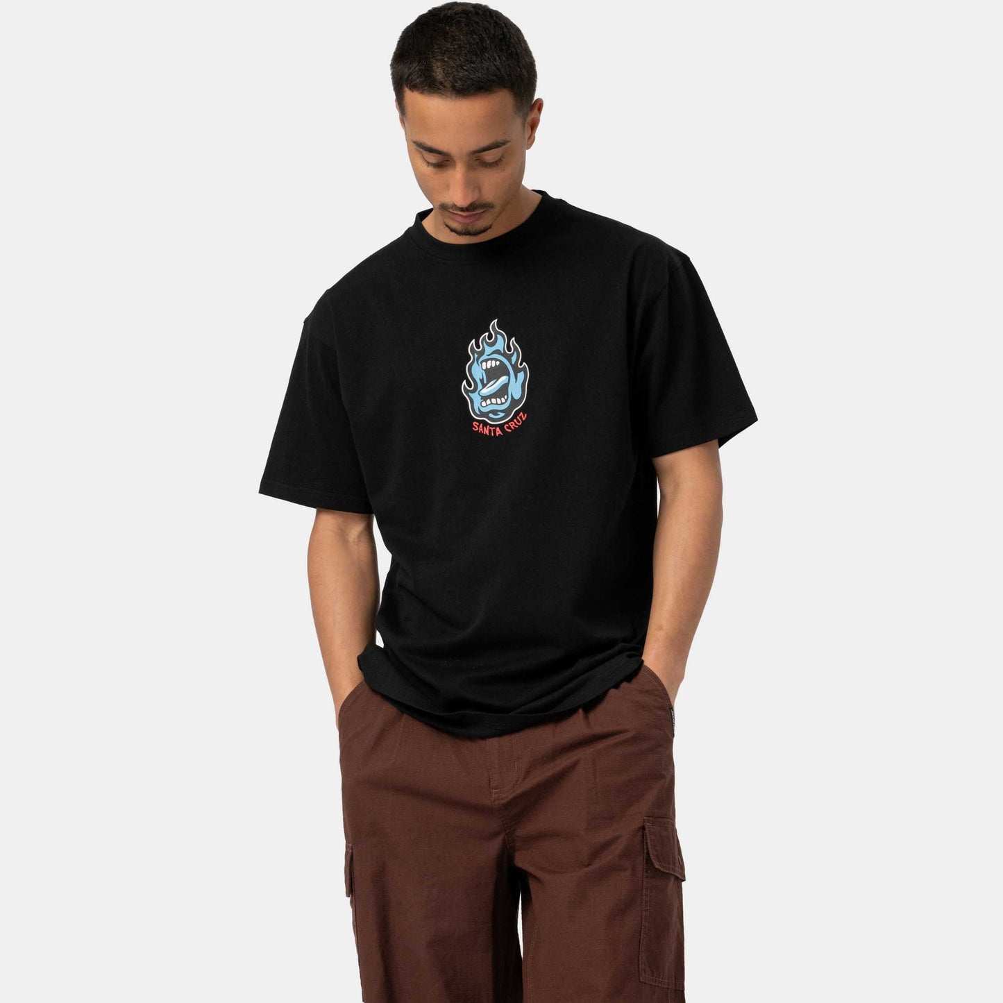 Santa Cruz Screaming Flame Front T Shirt Black