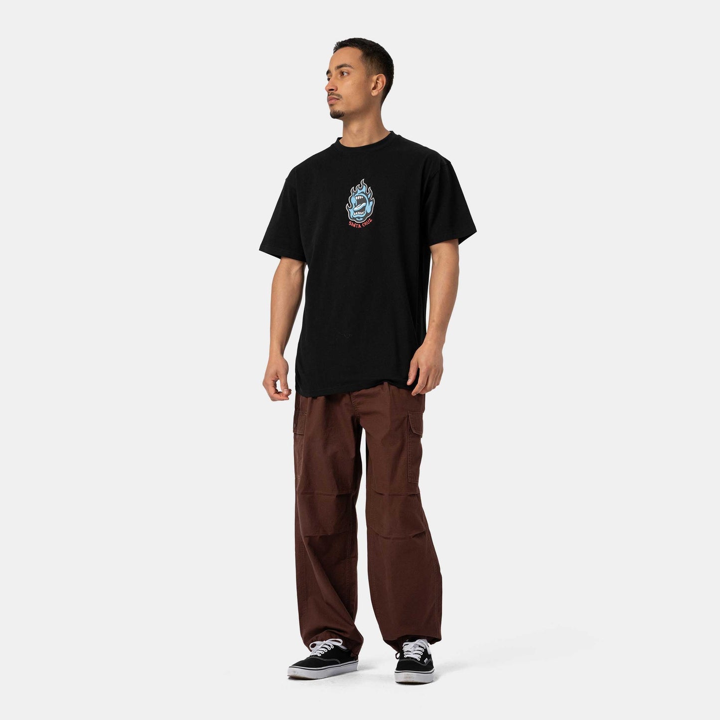 Santa Cruz Screaming Flame Front T Shirt Black